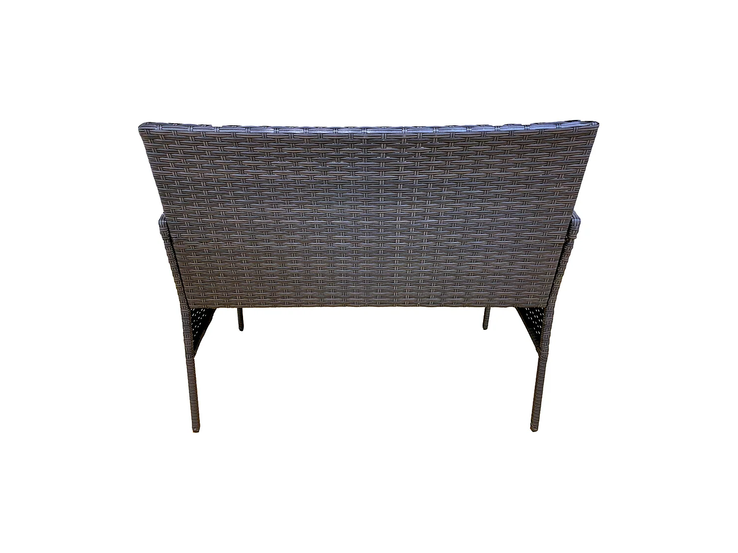 Ensemble d'Extérieur Meubles de Jardin avec coussins Gris Polyrattan