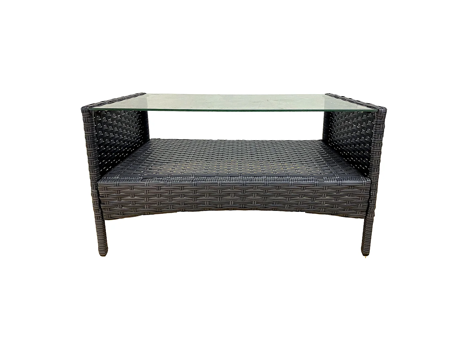 Ensemble d'Extérieur Meubles de Jardin avec coussins Gris Polyrattan