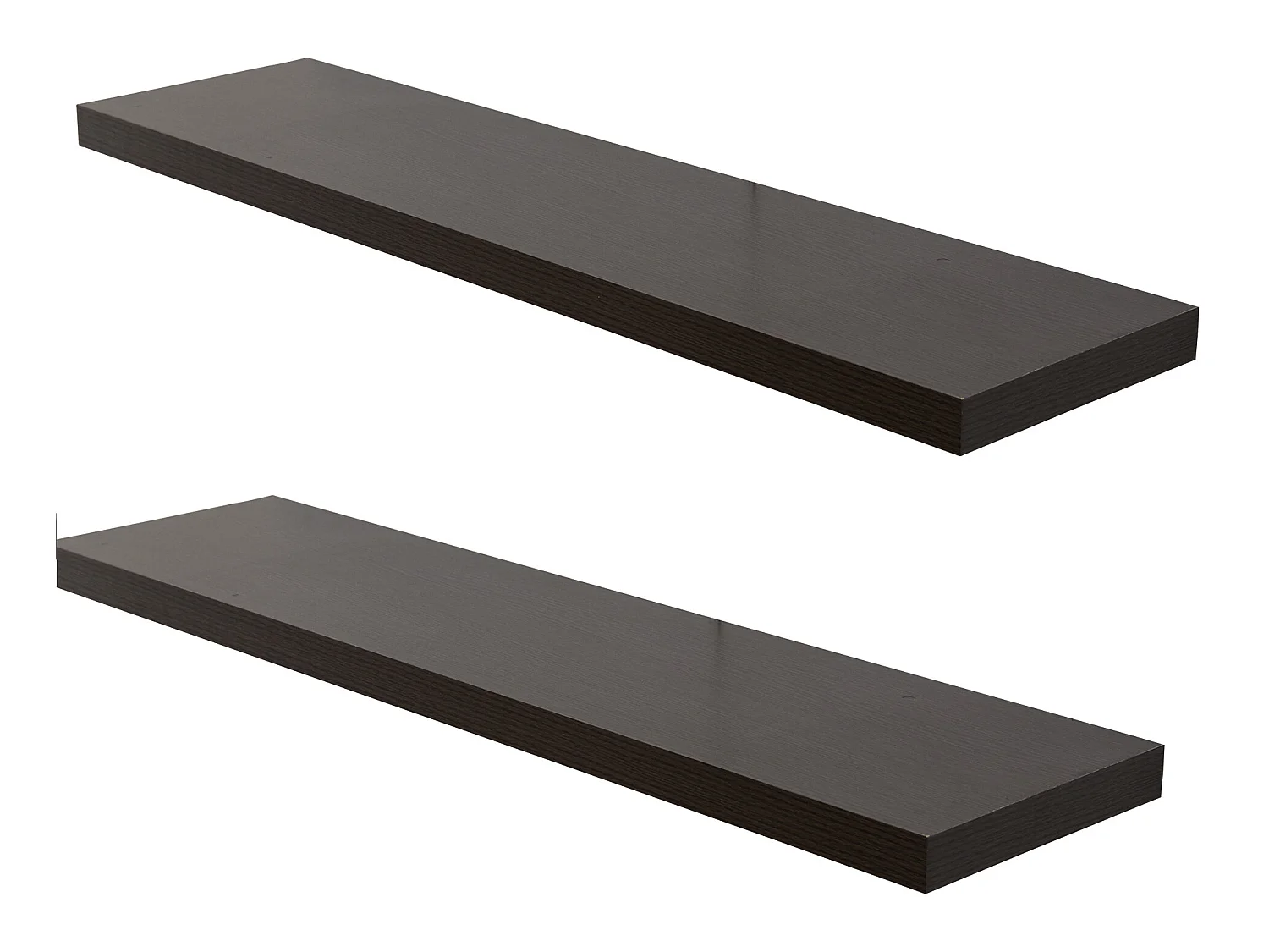 2 Mensole Scaffali Legno Moderni Marrone Scuro 3,8x100x25