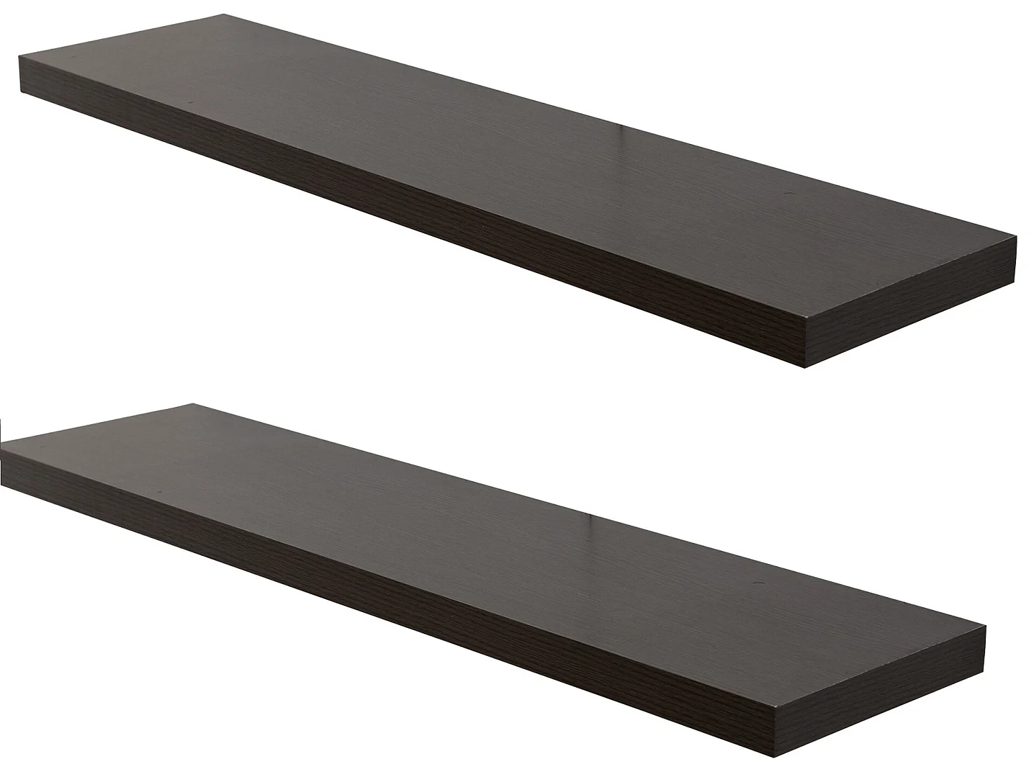 2 Mensole Scaffali Legno Moderni Marrone Scuro 3,8x100x25