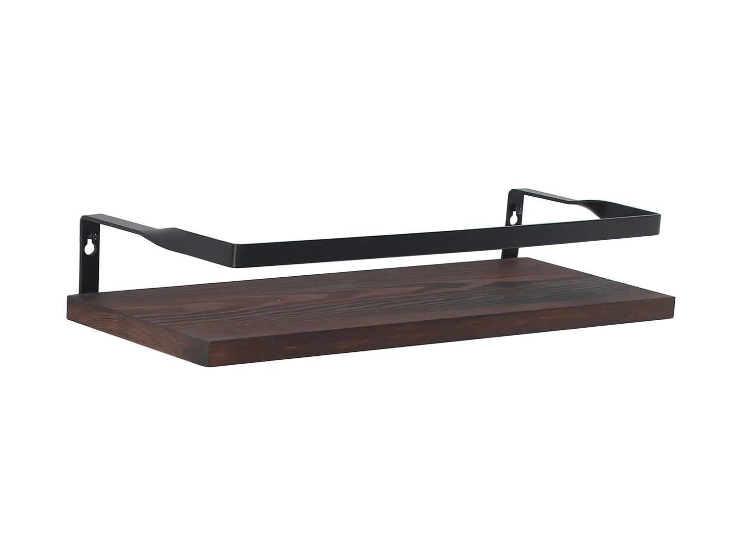 Jeu de 2 étagères murales en bois et métal pour salon et cuisine