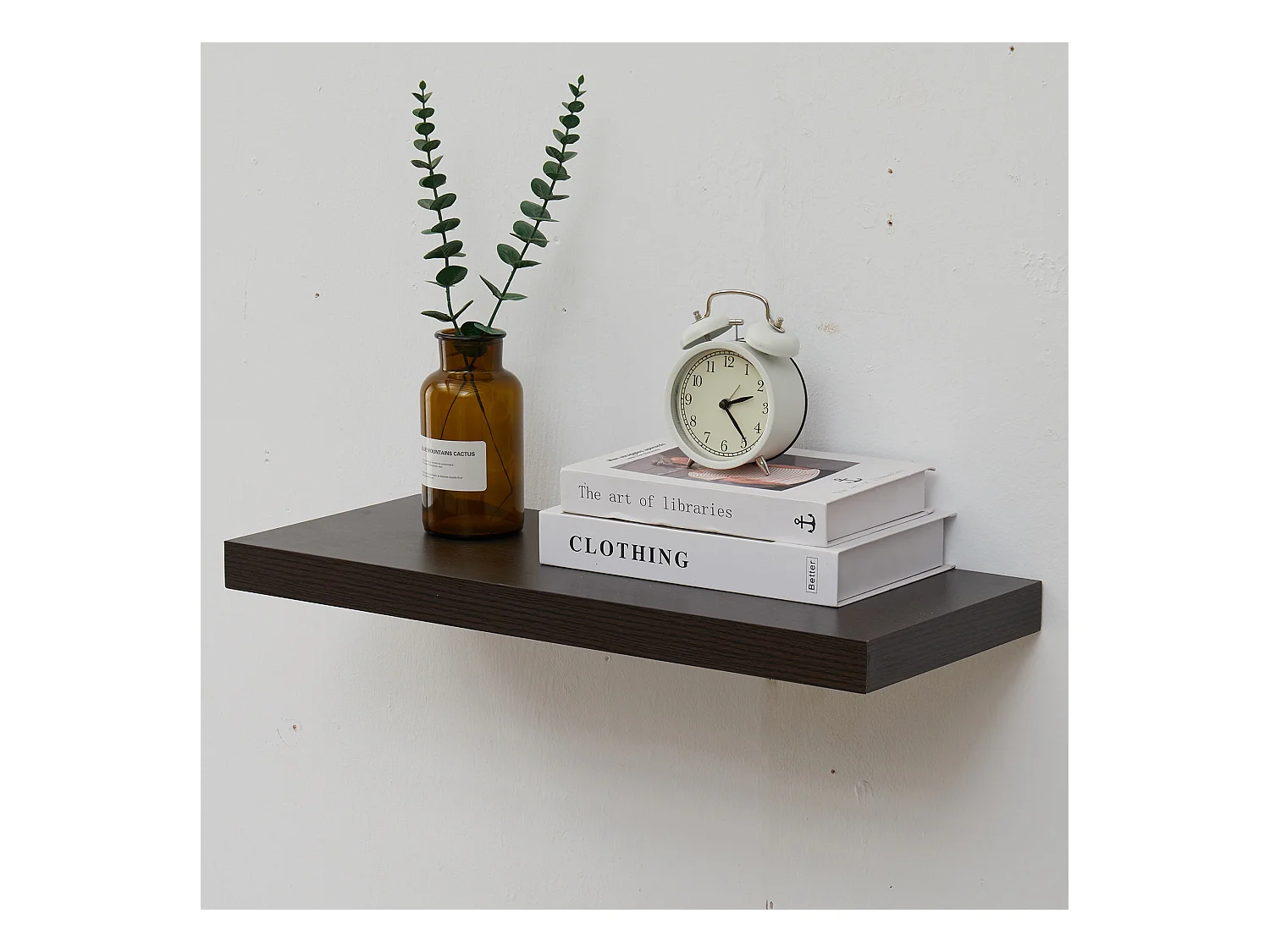 2 Estanterias Repisas Moderno Wengué Mdf 3.8x60x25