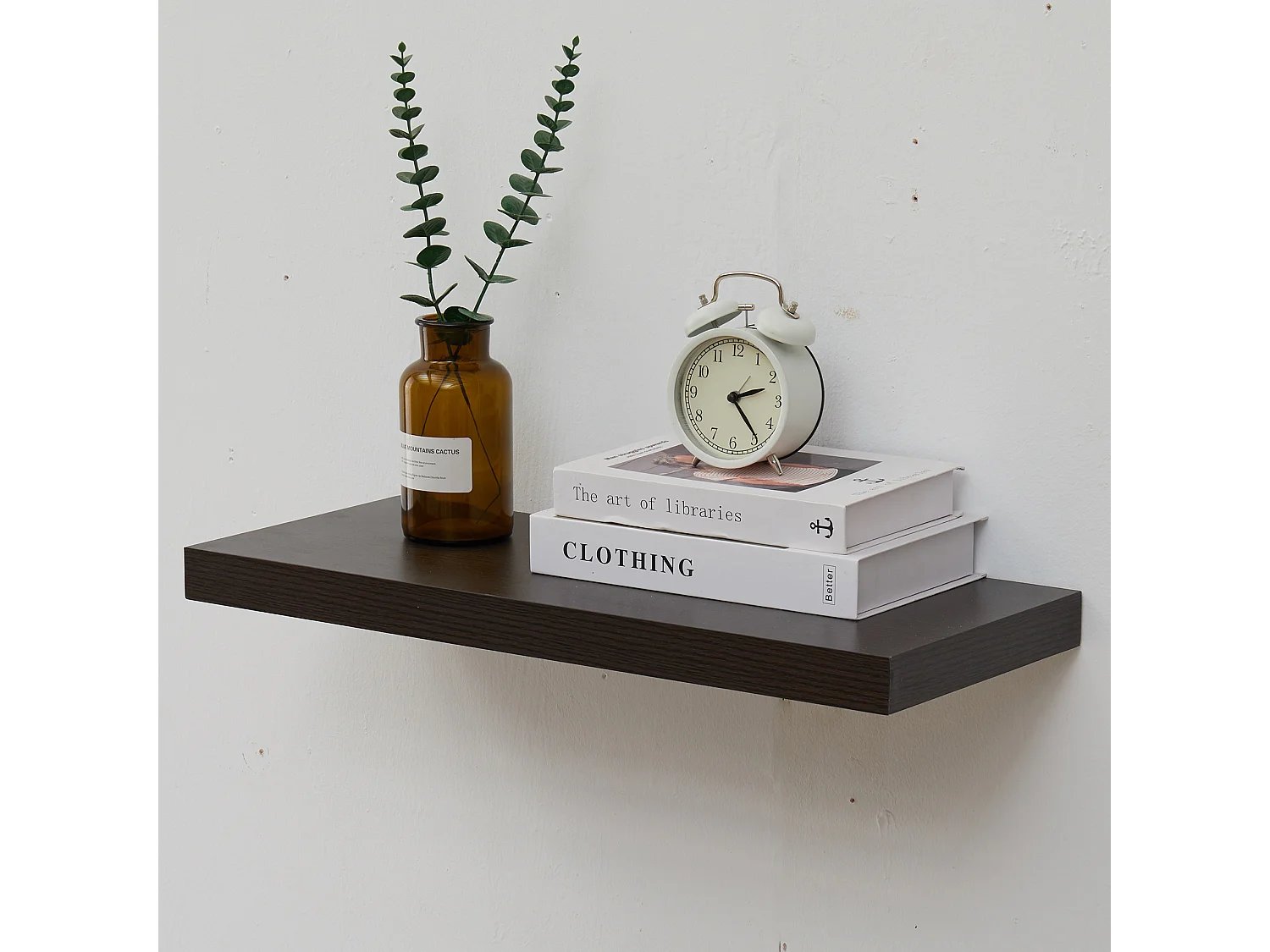 2 Estanterias Repisas Moderno Wengué Mdf 3.8x60x25