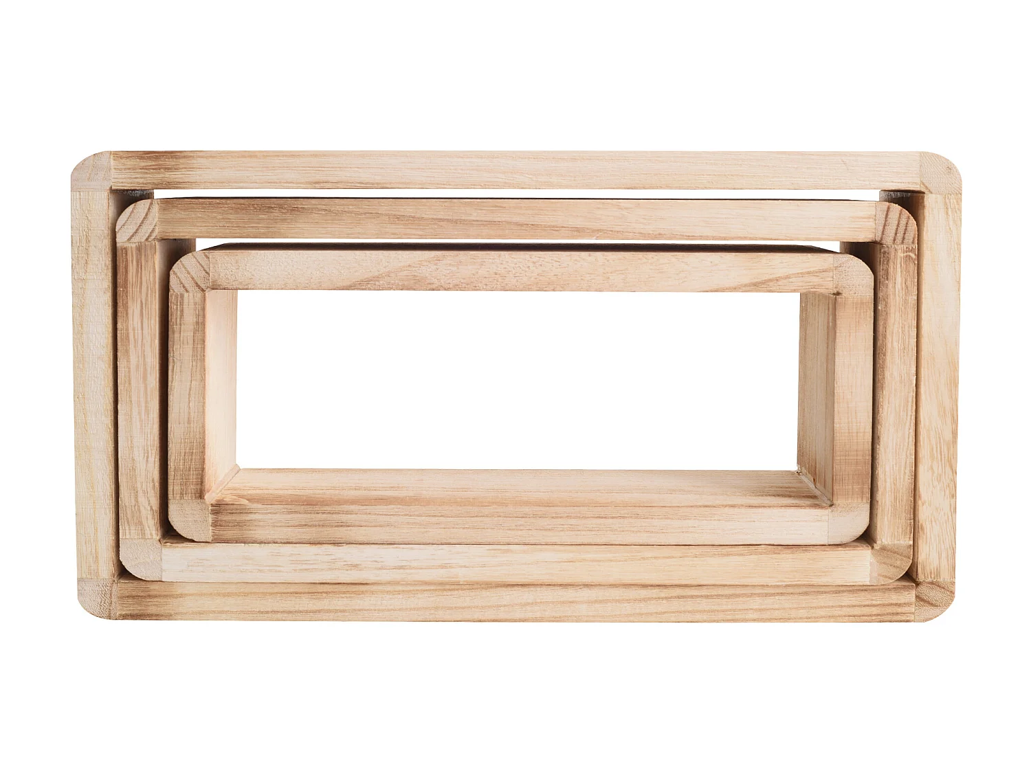 Rebecca Mobili Conjunto 3 Prateleiras Retangulares Vintage Madeira Ligeira 41x24x9