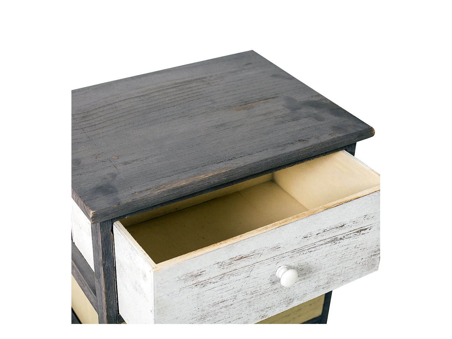 Chiffonier Chevet 5 Tiroirs Gris Deco Urban 81x40x29