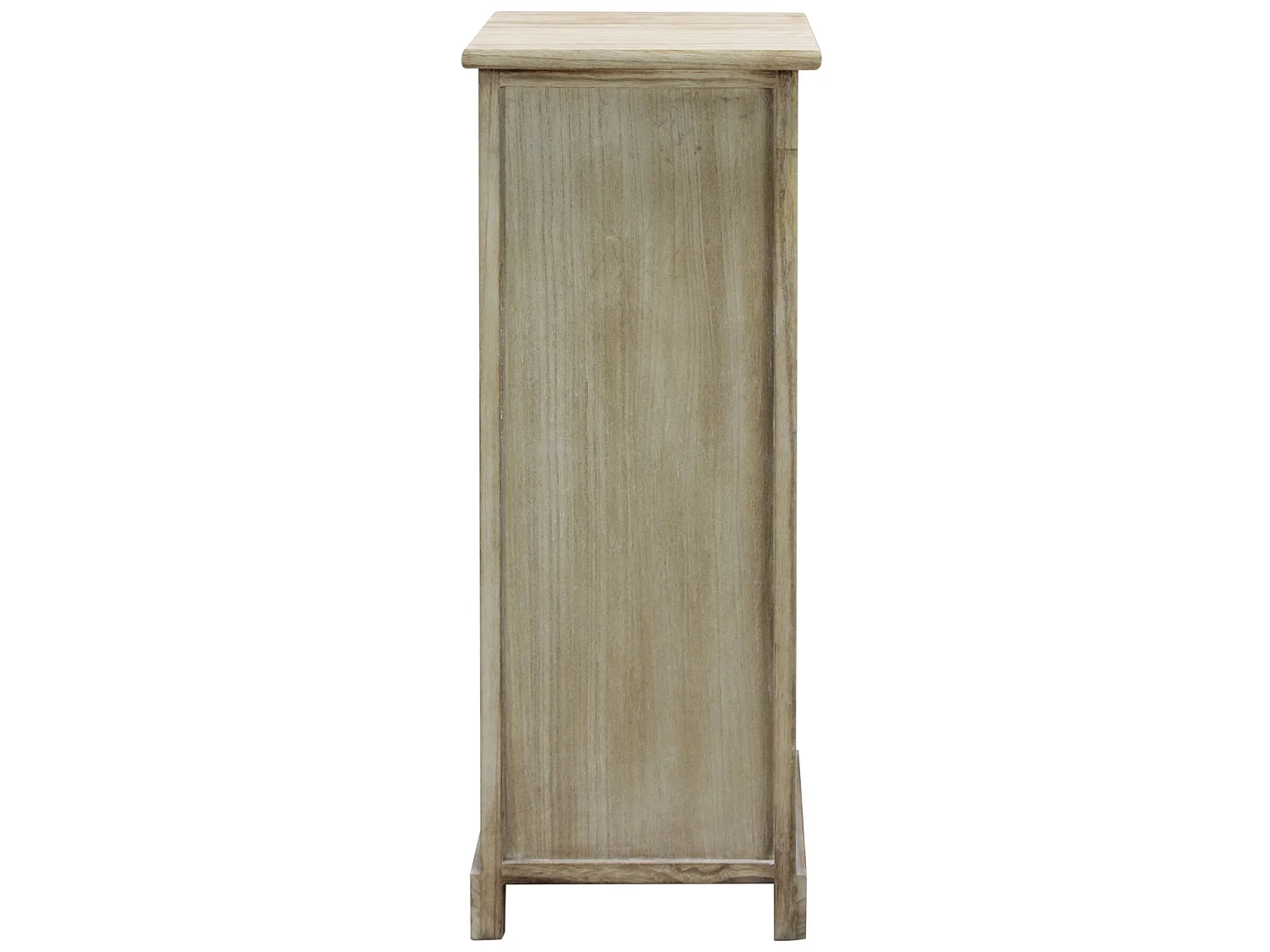 Commode Bois Étroit Bois Blanc Beige Shabby 80,5x29x25