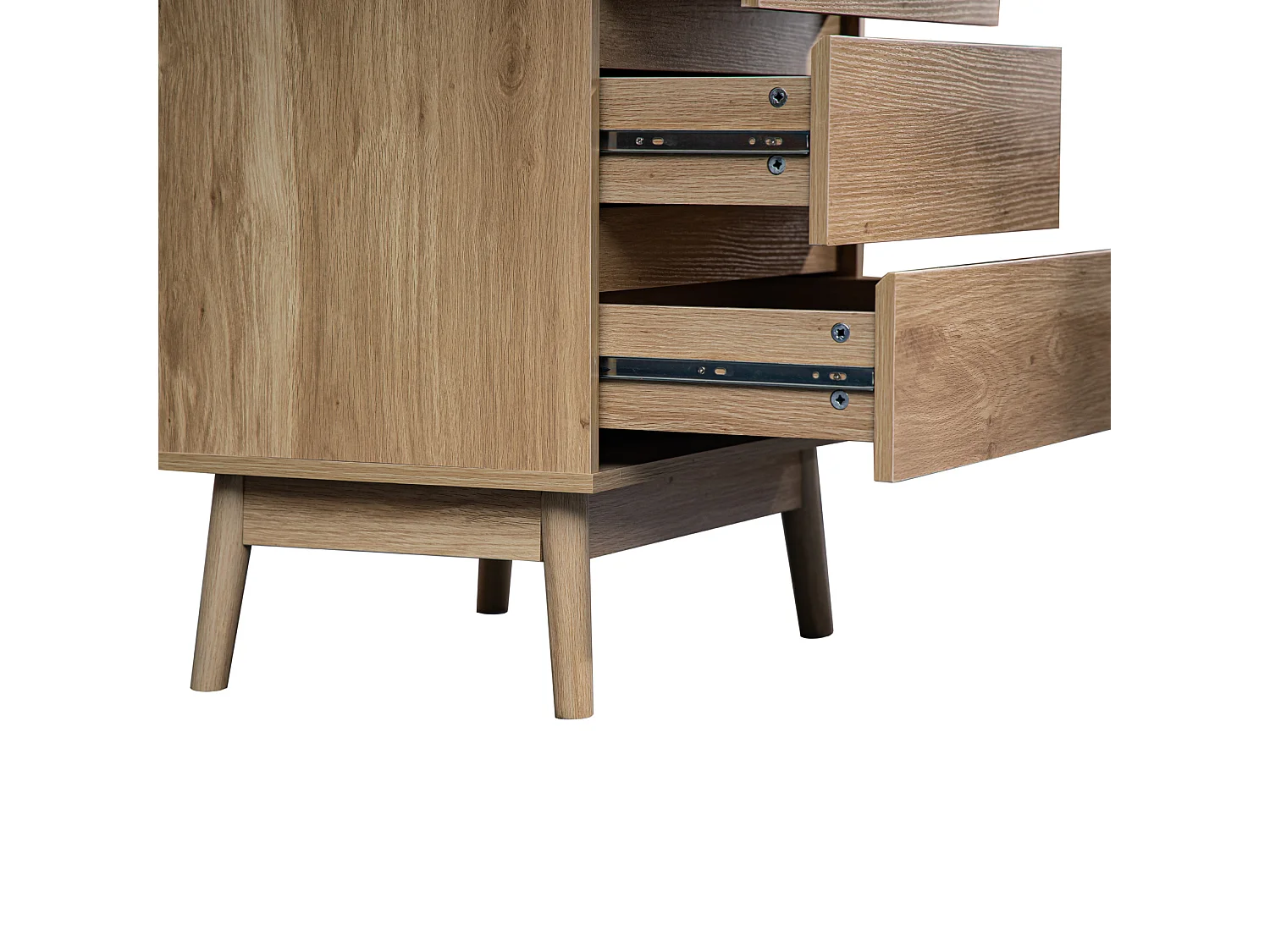 Commode 4 Tiroirs en bois Brun de style Nordique