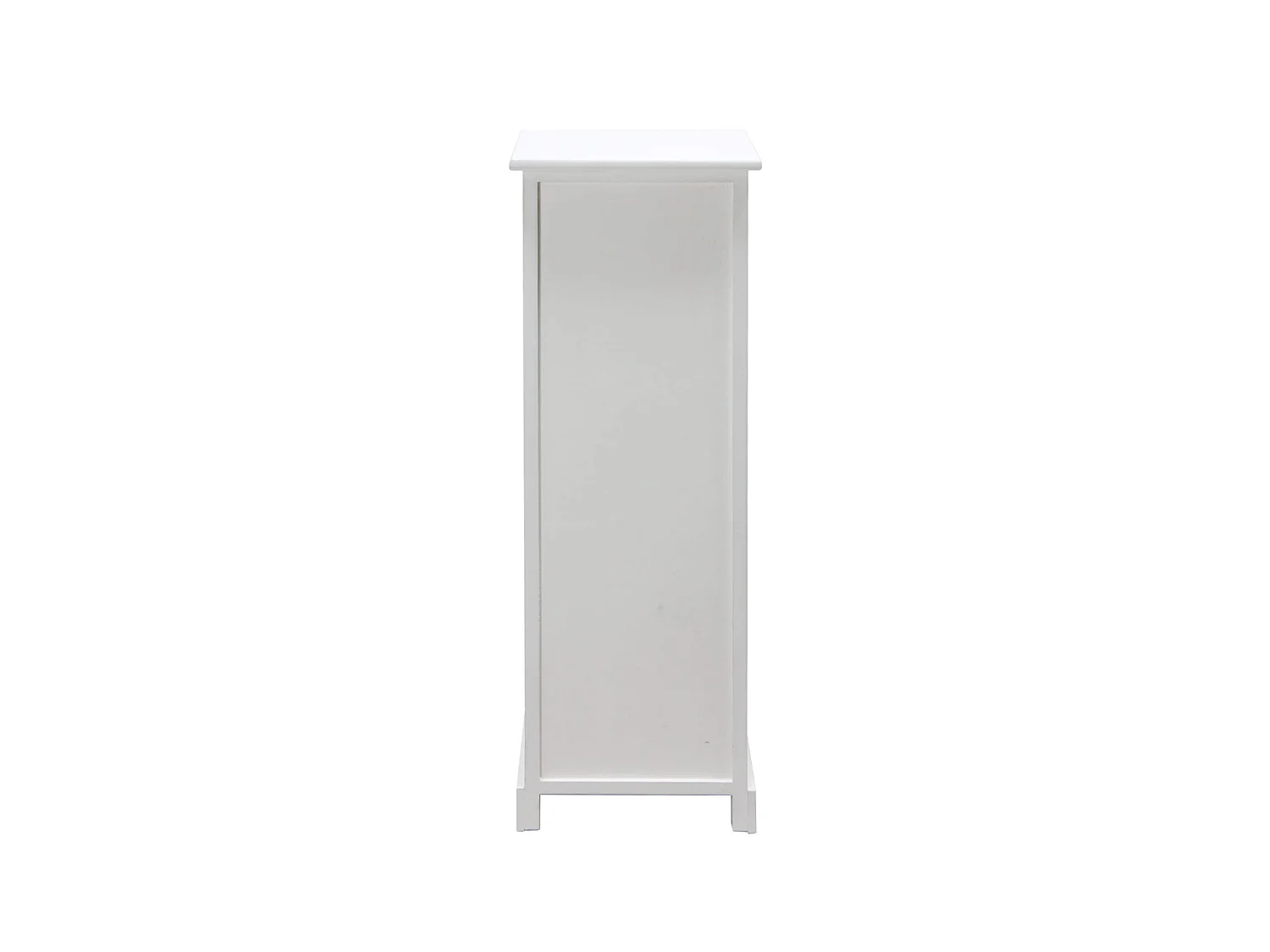 Commode Étroite Table De Chevet Haute 5 Tiroirs Blanc Gris Moderne Bois 93x30x25 Cm