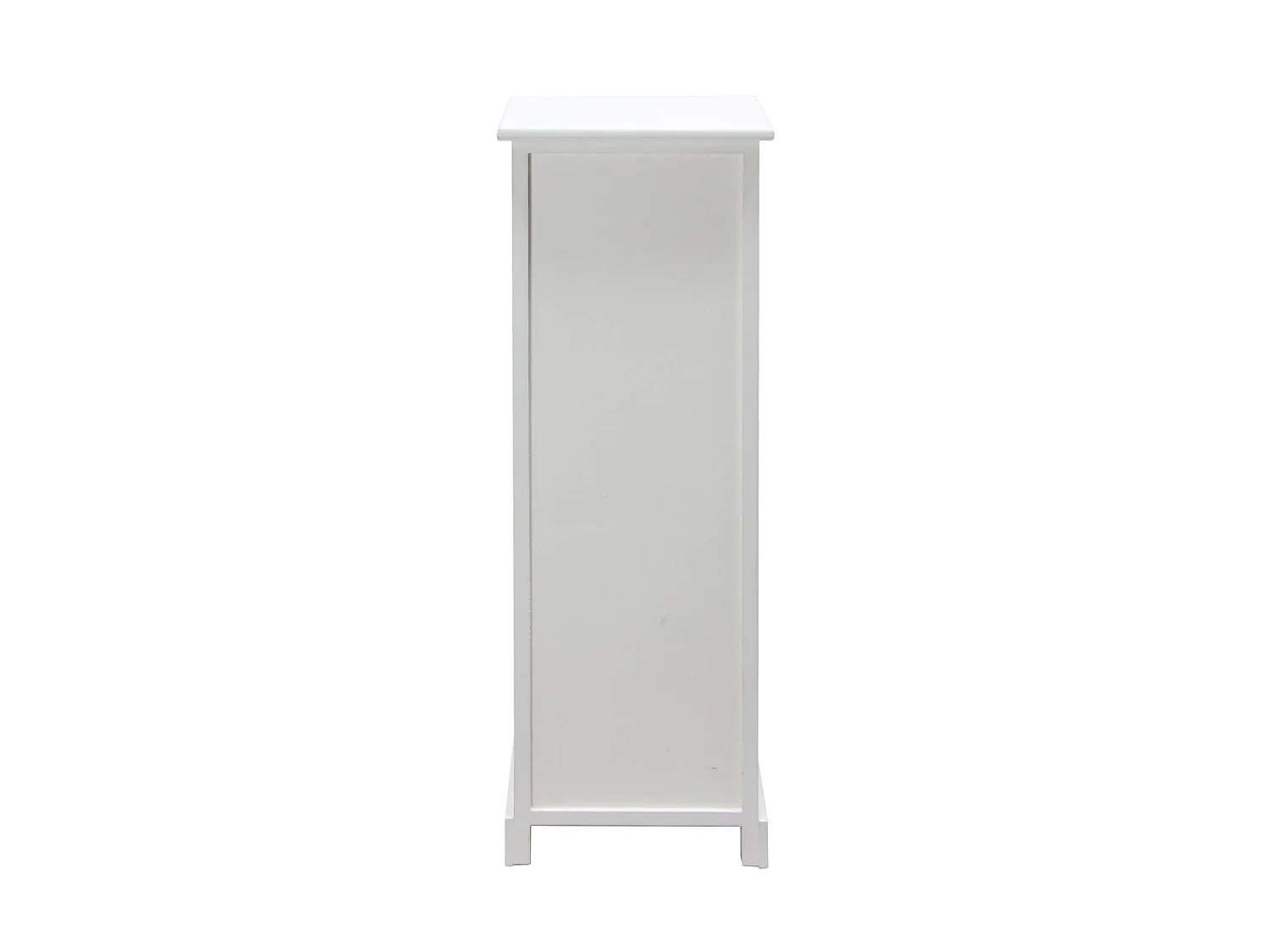 Cómoda alta con 5 cajones en madera blanca Entrada moderna 93x30x25 cm