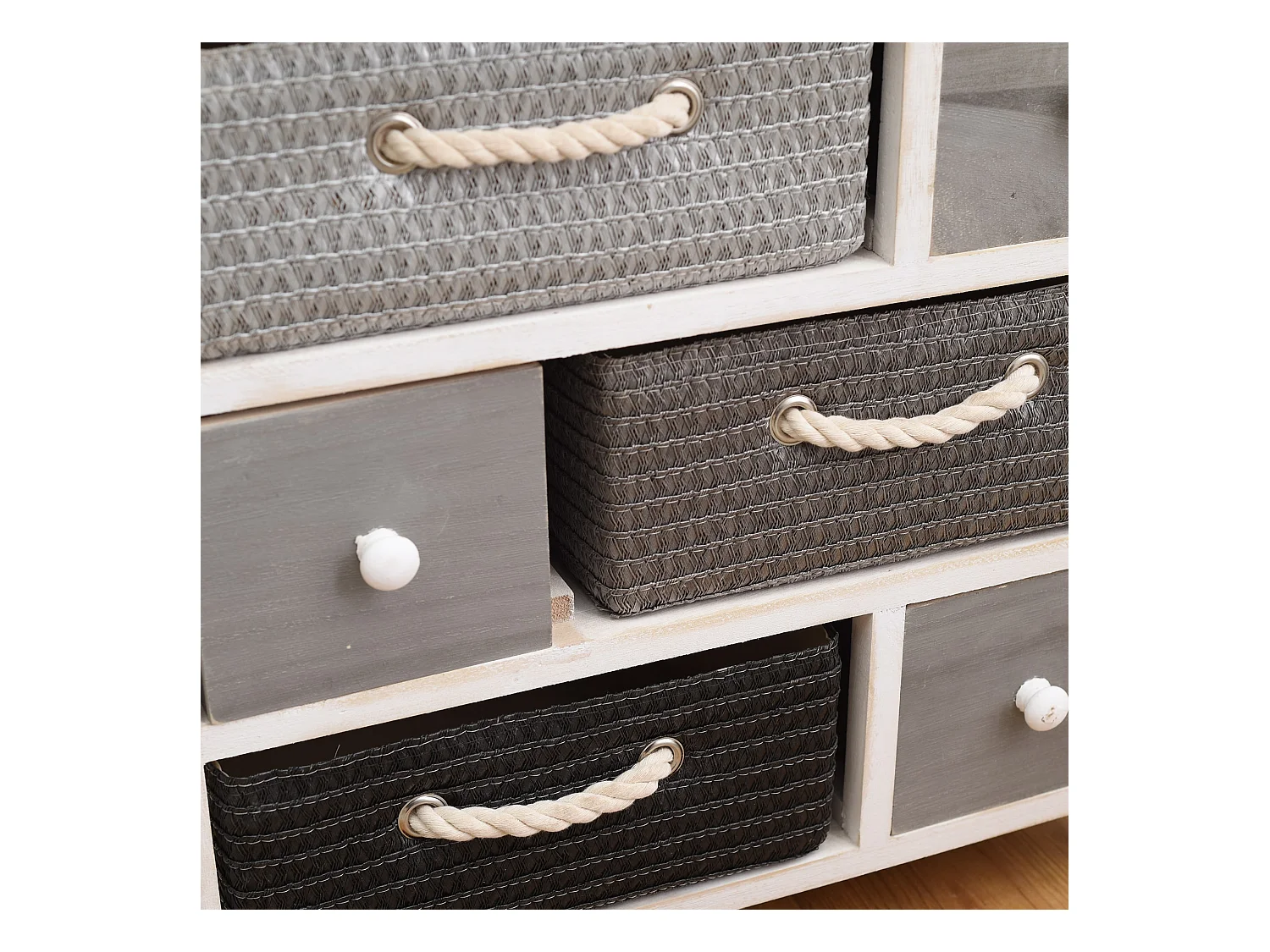 Cassettiera Mobile Bagno Shabby 6 Cassetti Moderno 53x56x27