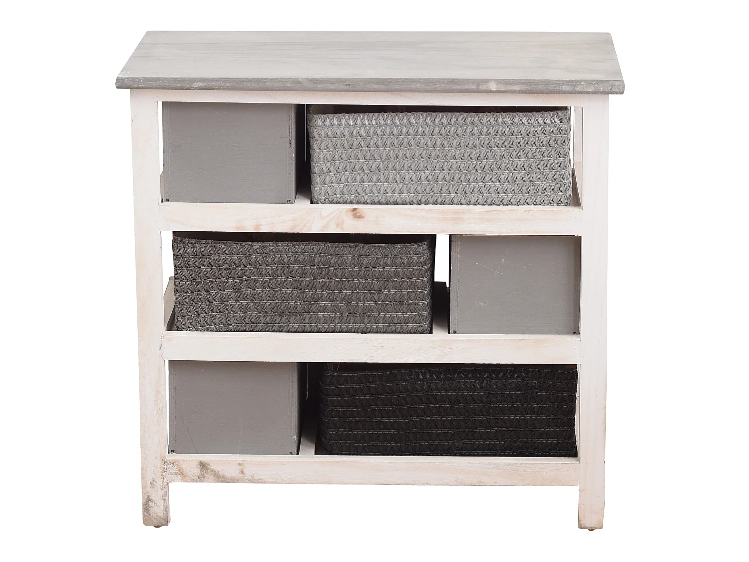 Cassettiera Mobile Bagno Shabby 6 Cassetti Moderno 53x56x27