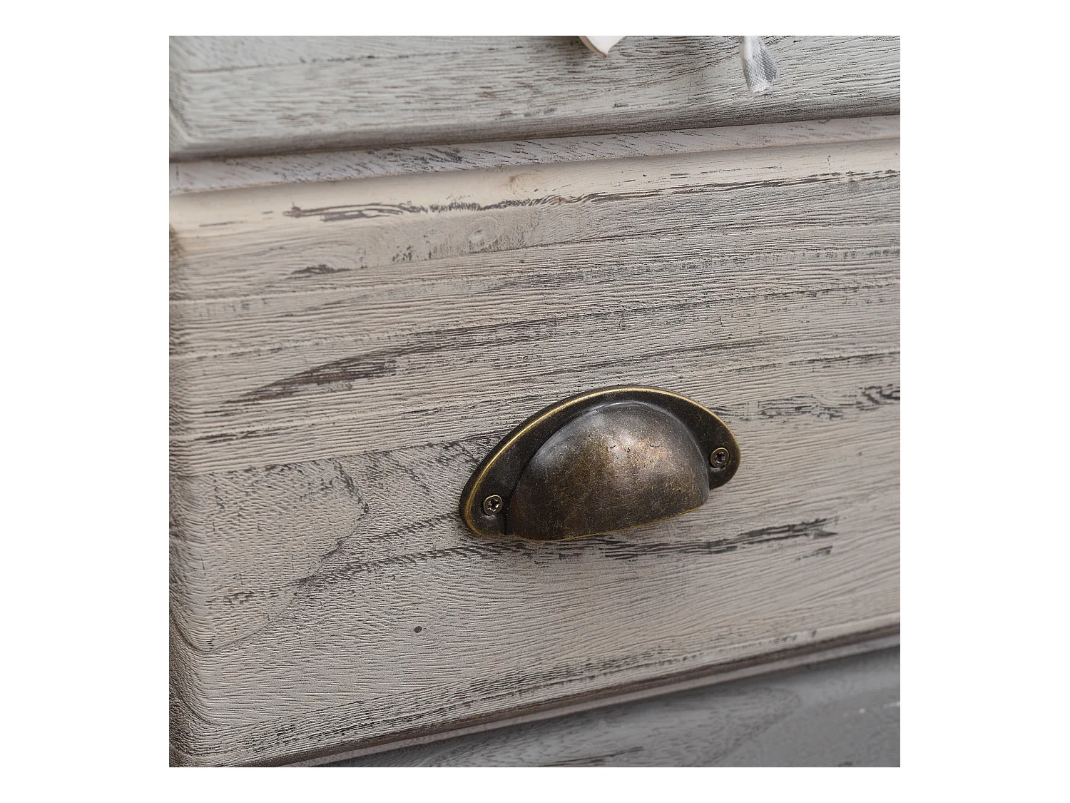 Cassettiera Comodino Bianco 4 Cassetti Colorati Shabby 72x29x25