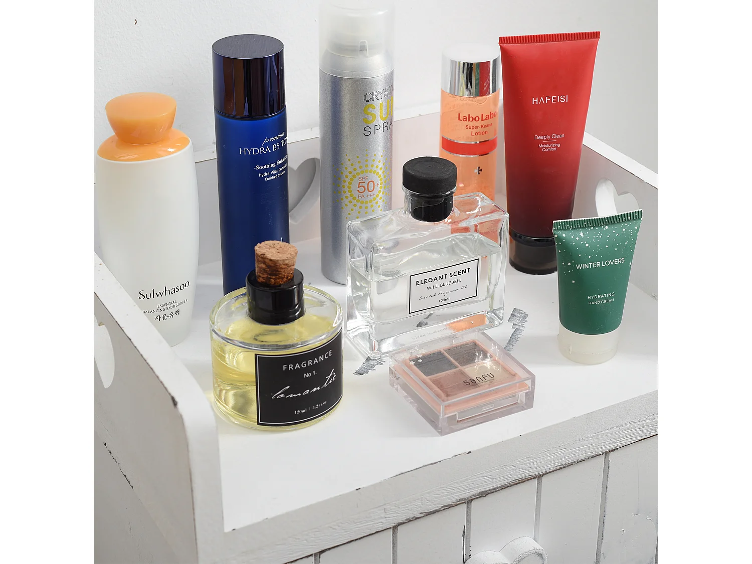 Chiffonnier 4 Tiroirs Bois Gris Blanc Shabby Chic 72x35x27