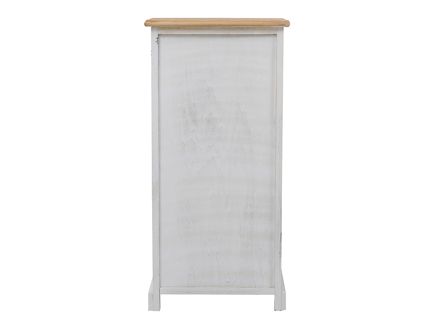 Cassettiera Comodino  Shabby Chic Bianco 4 Cassetti 72x35x27
