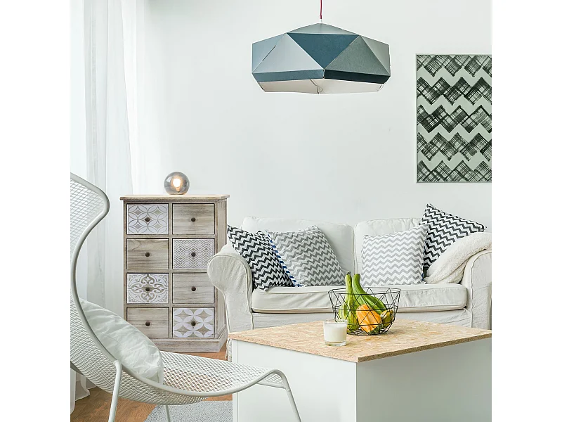 Cassettiera 8 Cassetti Legno Beige Bianco Ingresso 80,5x53,5x25