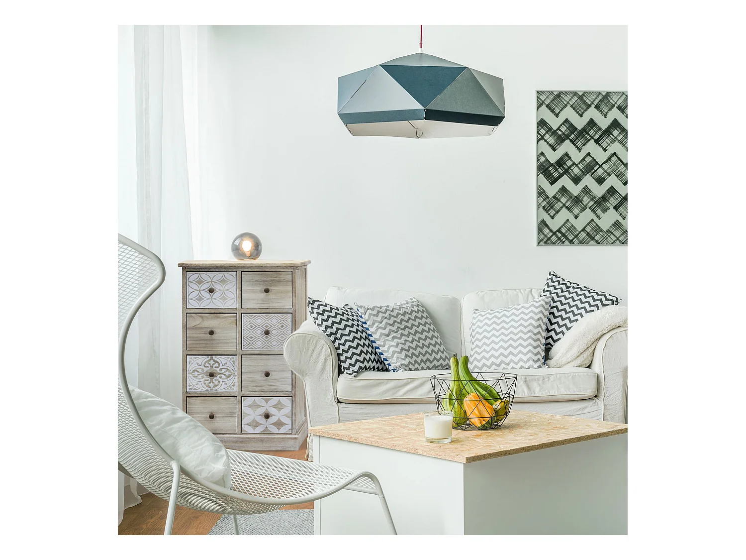 Cassettiera 8 Cassetti Legno Beige Bianco Ingresso 80,5x53,5x25