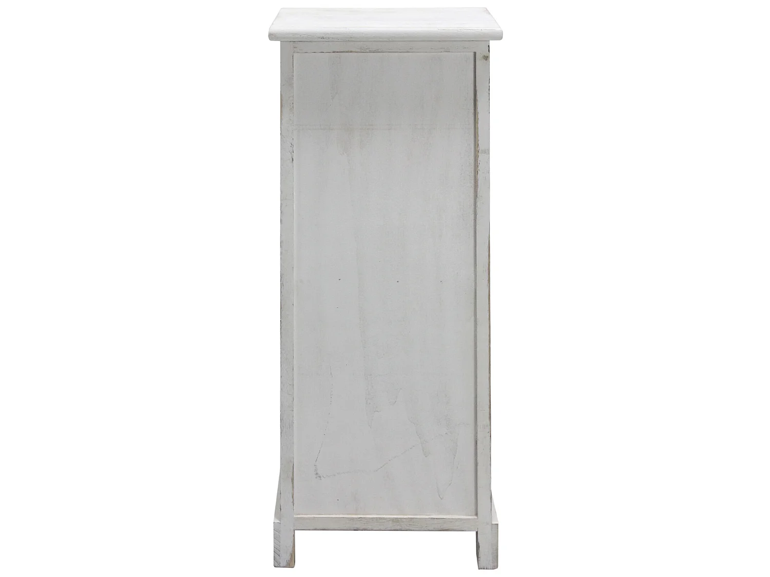 Armoire Commode Blanc Gris Bleu Shabby Bois 4 Tiroirs 76x30x25