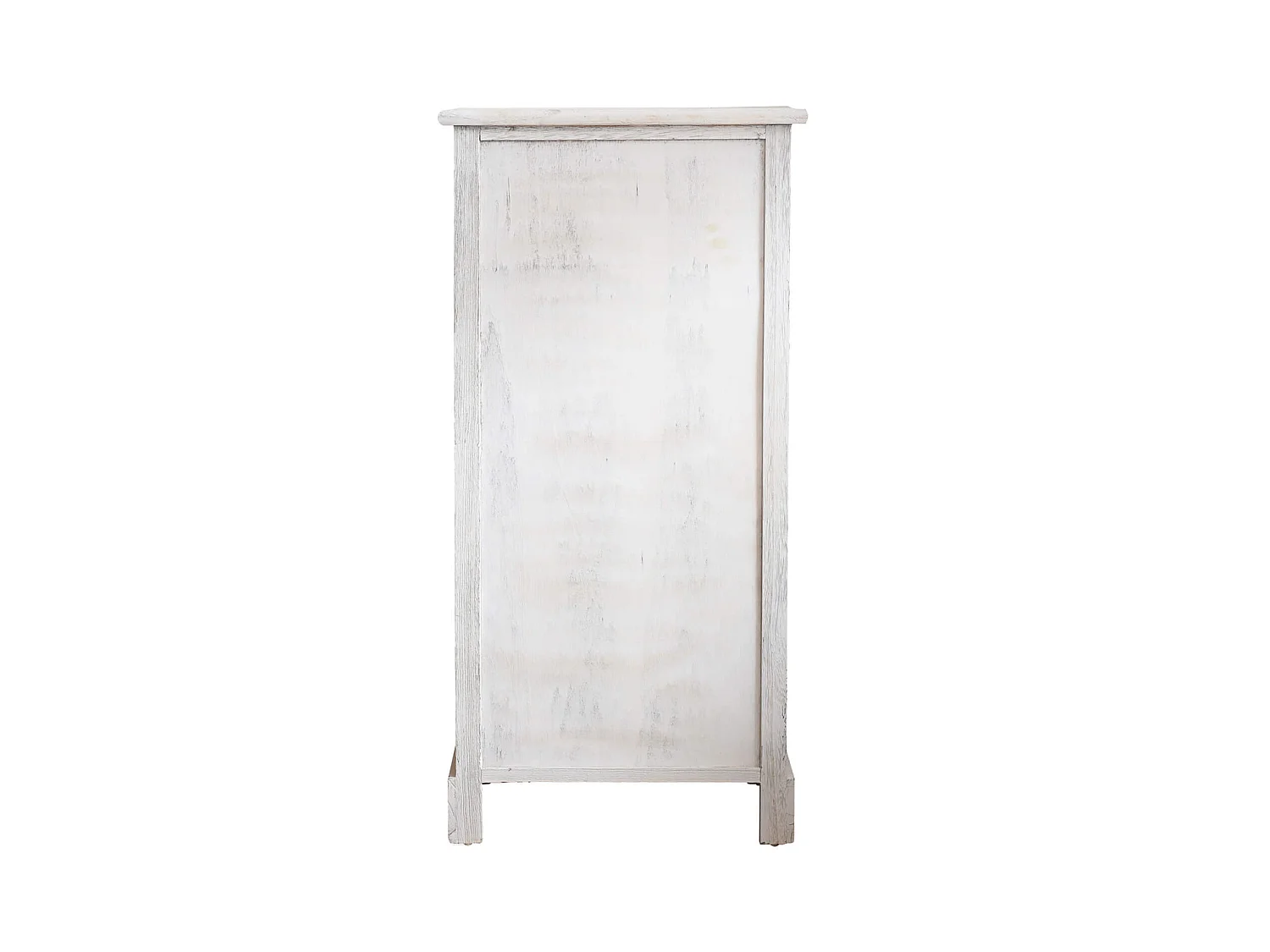 Chiffonnier Table De Chevet 4 Tiroirs Bois Blanc 81x40x27