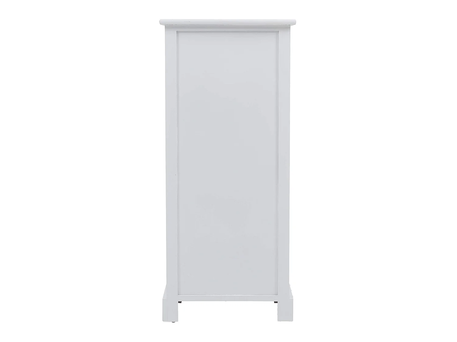 Cassettiera Shabby 5 Cassetti Bianco Marrone Grigio 84x37x27