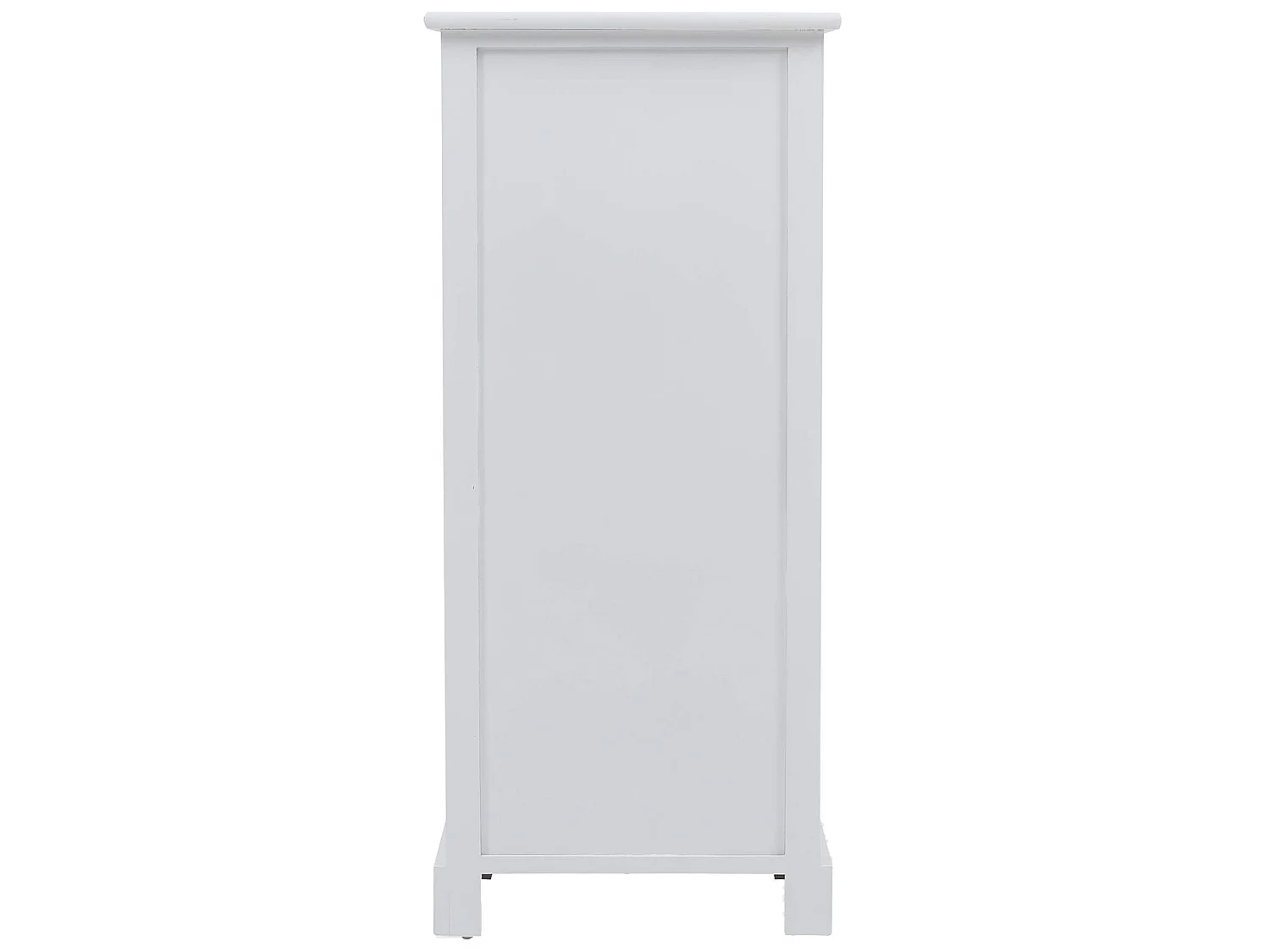 Chiffonnier Chevet 5 Tiroirs Bois Blanc Marron Gris Classique Bain