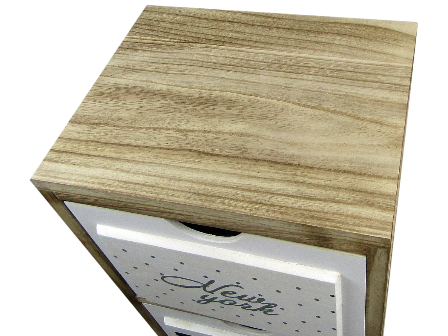 Cómoda Nórdica Cómoda Castanha Branca 4 gavetas 97x30x24