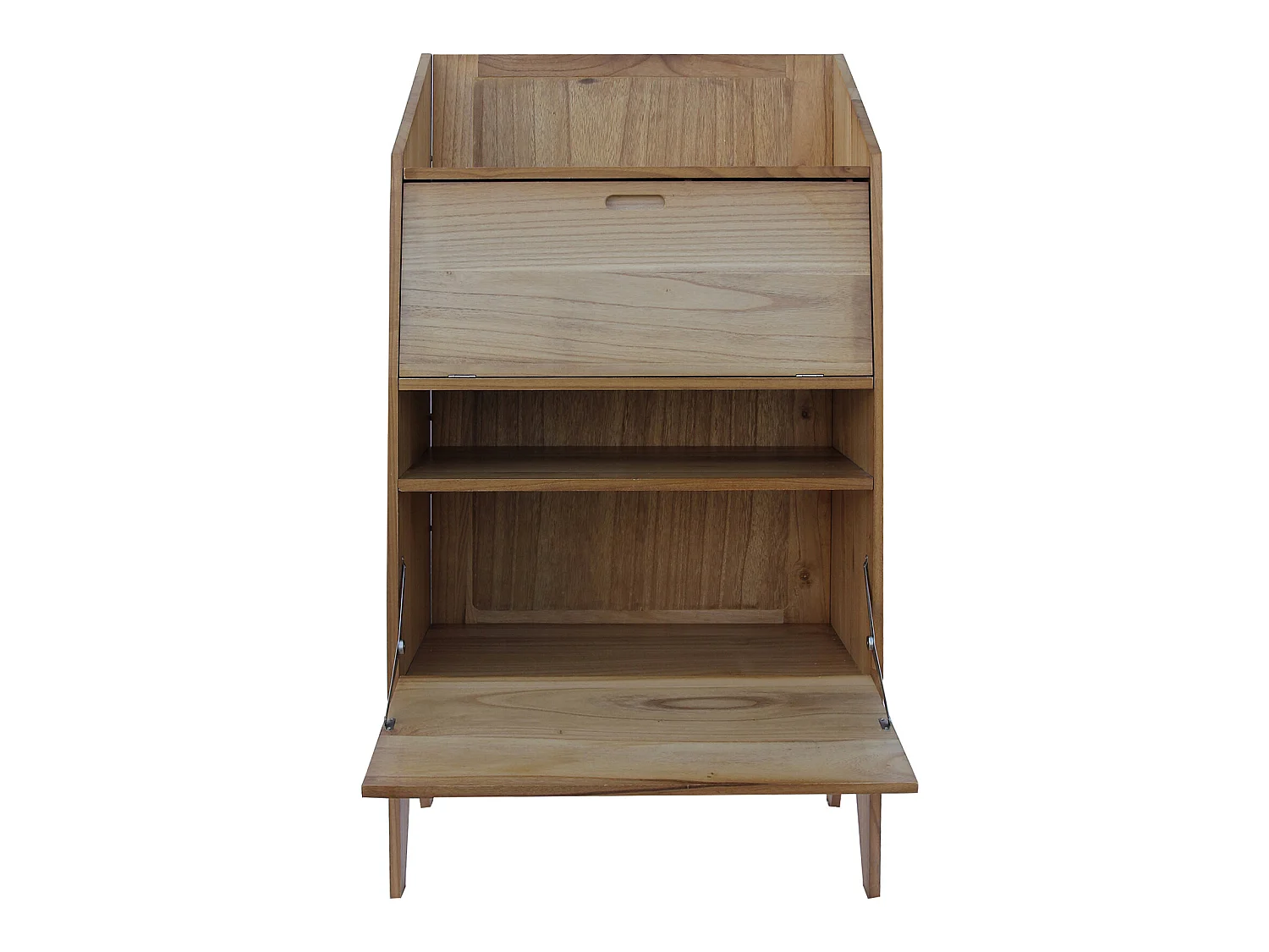 Chiffonnier Commode 2 Porte 2 Tiroirs Bois Moderne 130,5x70x31