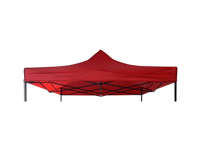 Telo Ricambio Gazebo Tendone Rosso Poliestere Resistente 3x3