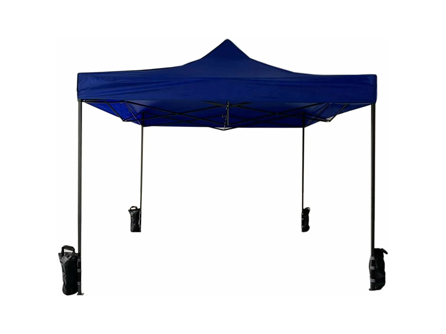 Gazebo Encerado Azul 4 Pesos Poliéster Metálico 3x3