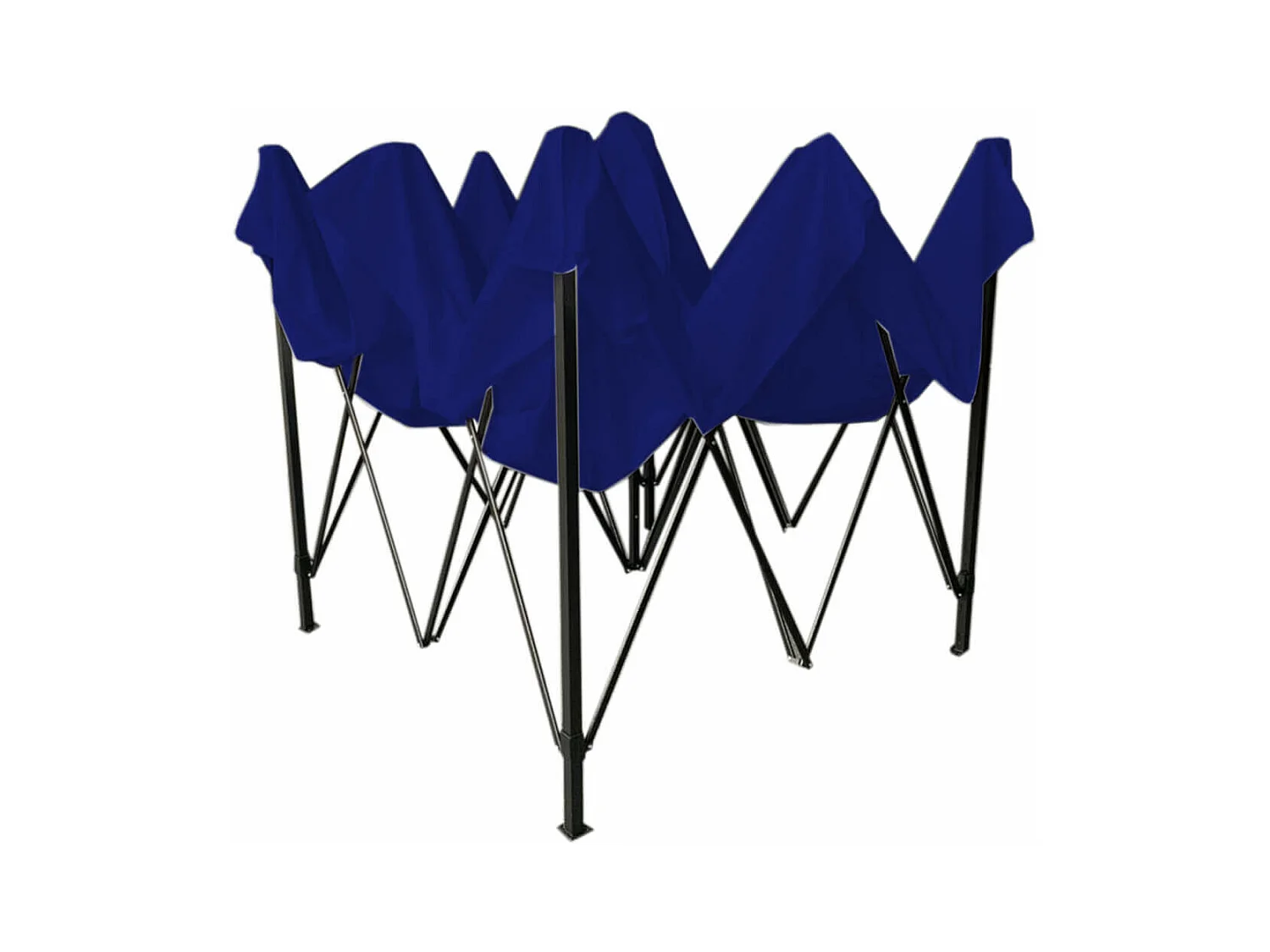 Gazebo Encerado Azul 4 Pesos Poliéster Metálico 3x3