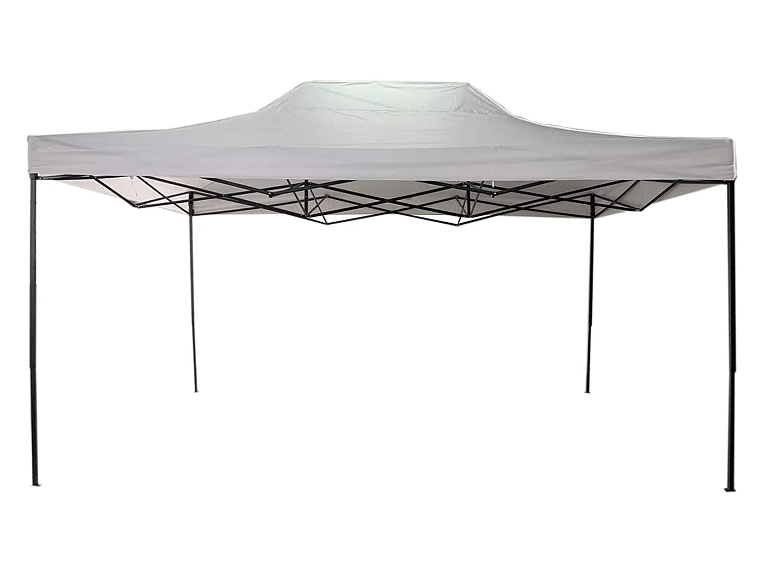 Gazebo Richiudibile Bianco Metallo Poliestere Custodia 3x4,5