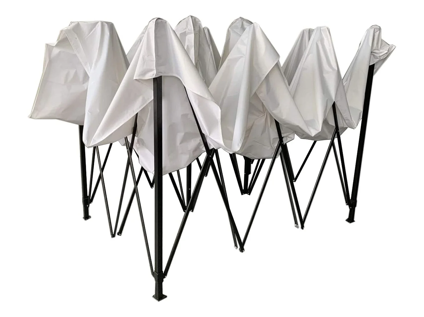 Gazebo Richiudibile Bianco Metallo Poliestere Custodia 3x4,5