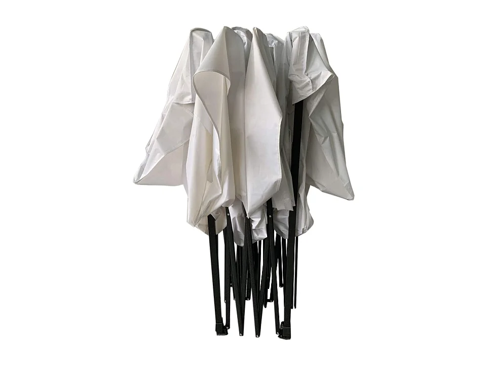 Gazebo Richiudibile Bianco Metallo Poliestere Custodia 3x4,5