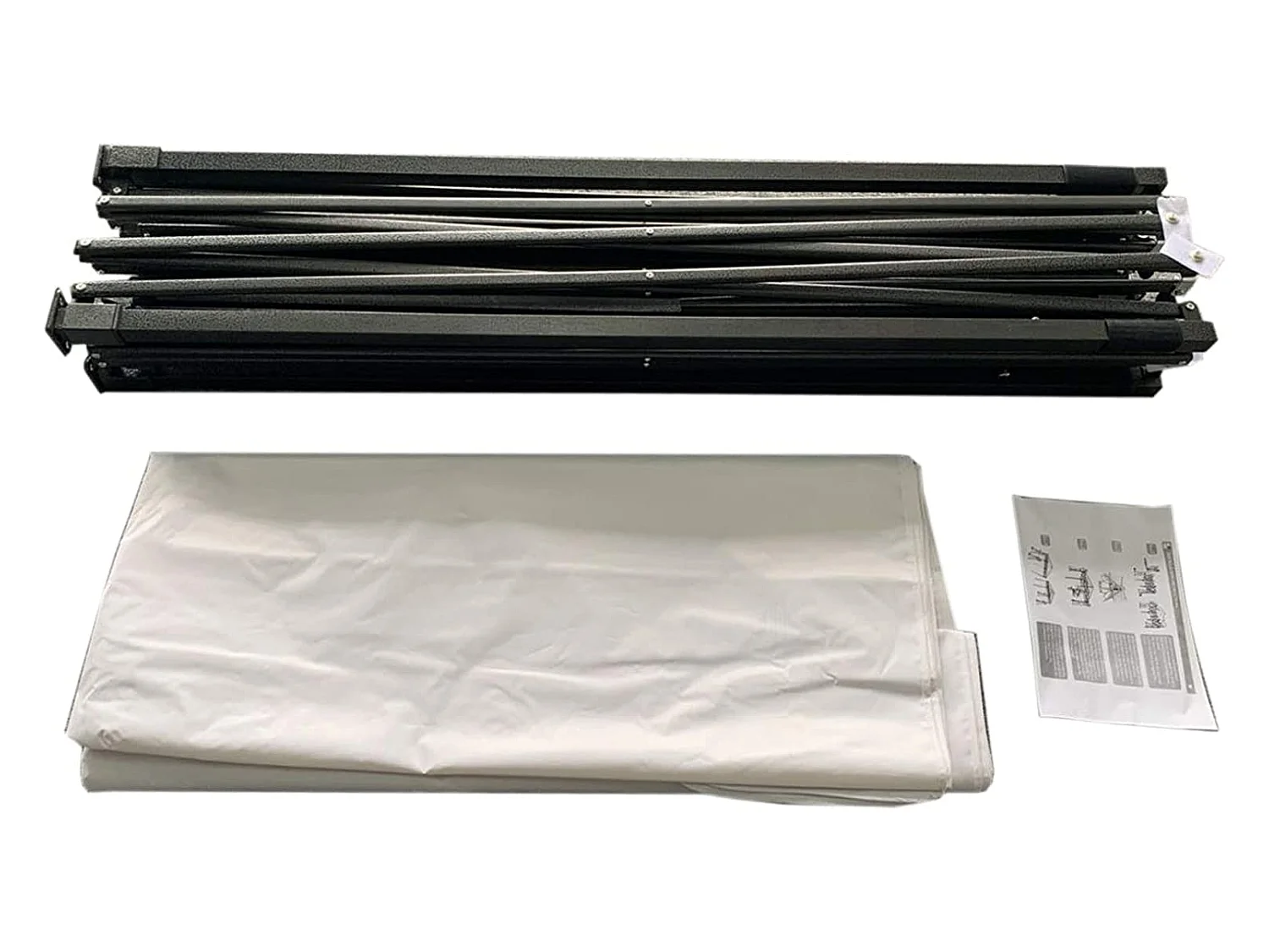 Gazebo Richiudibile Bianco Metallo Poliestere Custodia 3x4,5