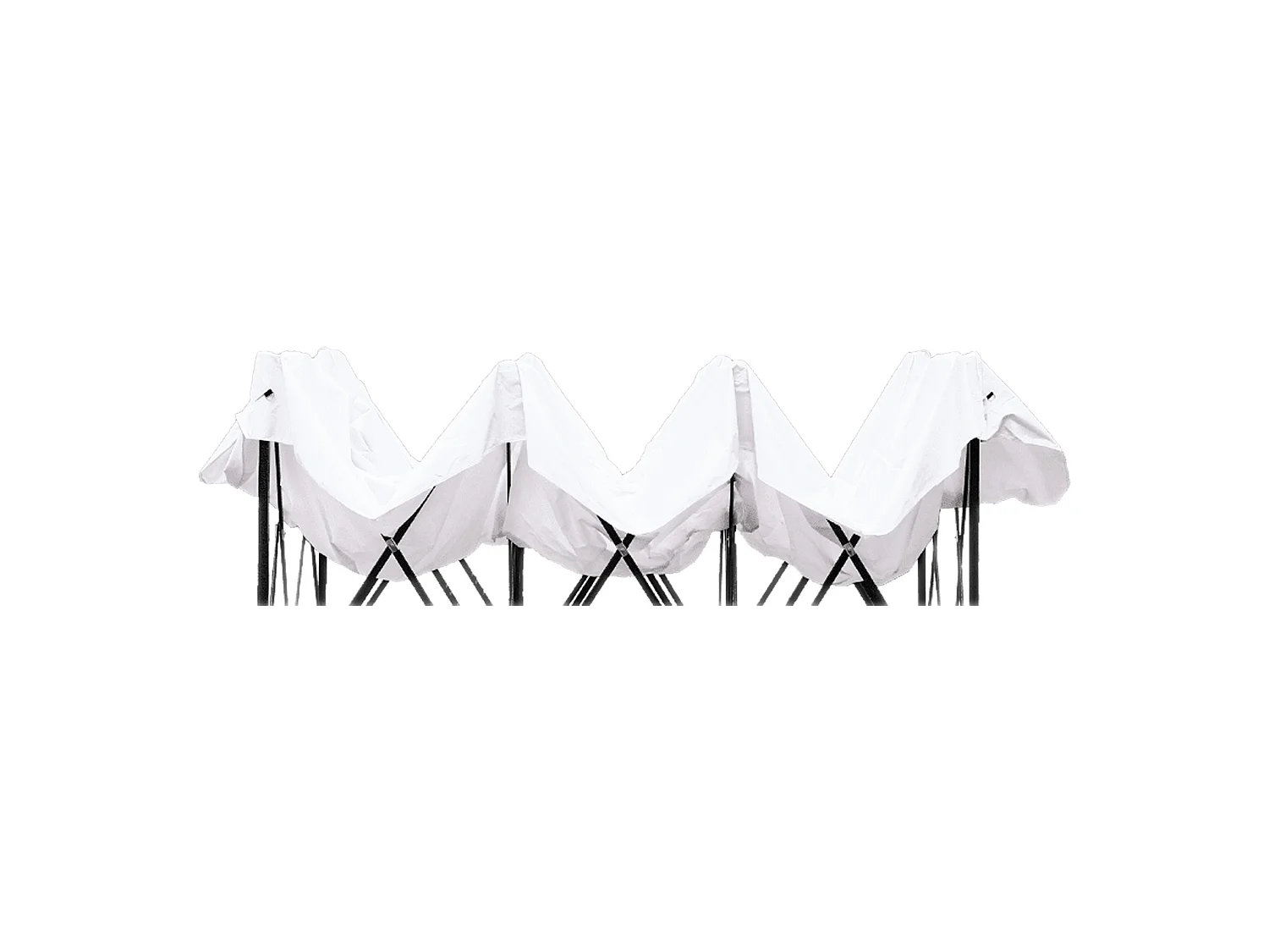 Telo Ricambio Tetto Gazebo Bianco Poliestere Impermeabile 3x3