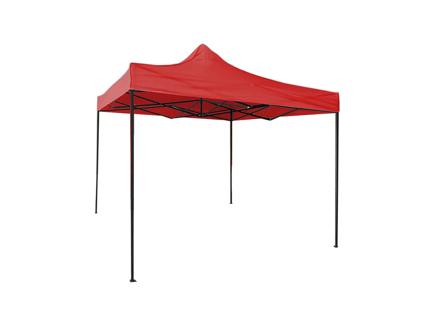 Gazebo Tenda acordeão vermelho 4 pesos Poliester metálico 3x3
