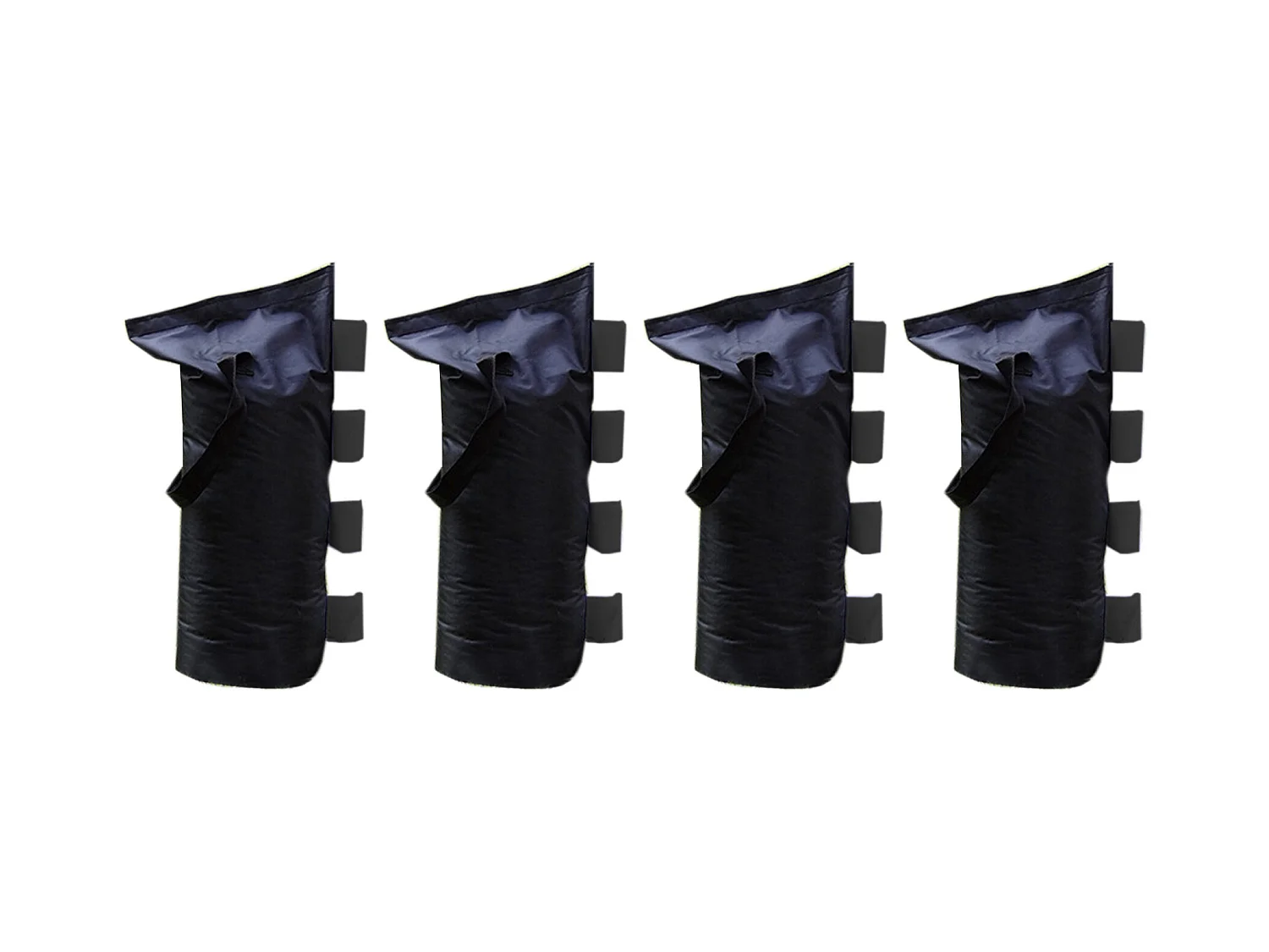 4 Sacs Lestage Fixation Tonnelle Pavillon Noir Velcro 48x22,5