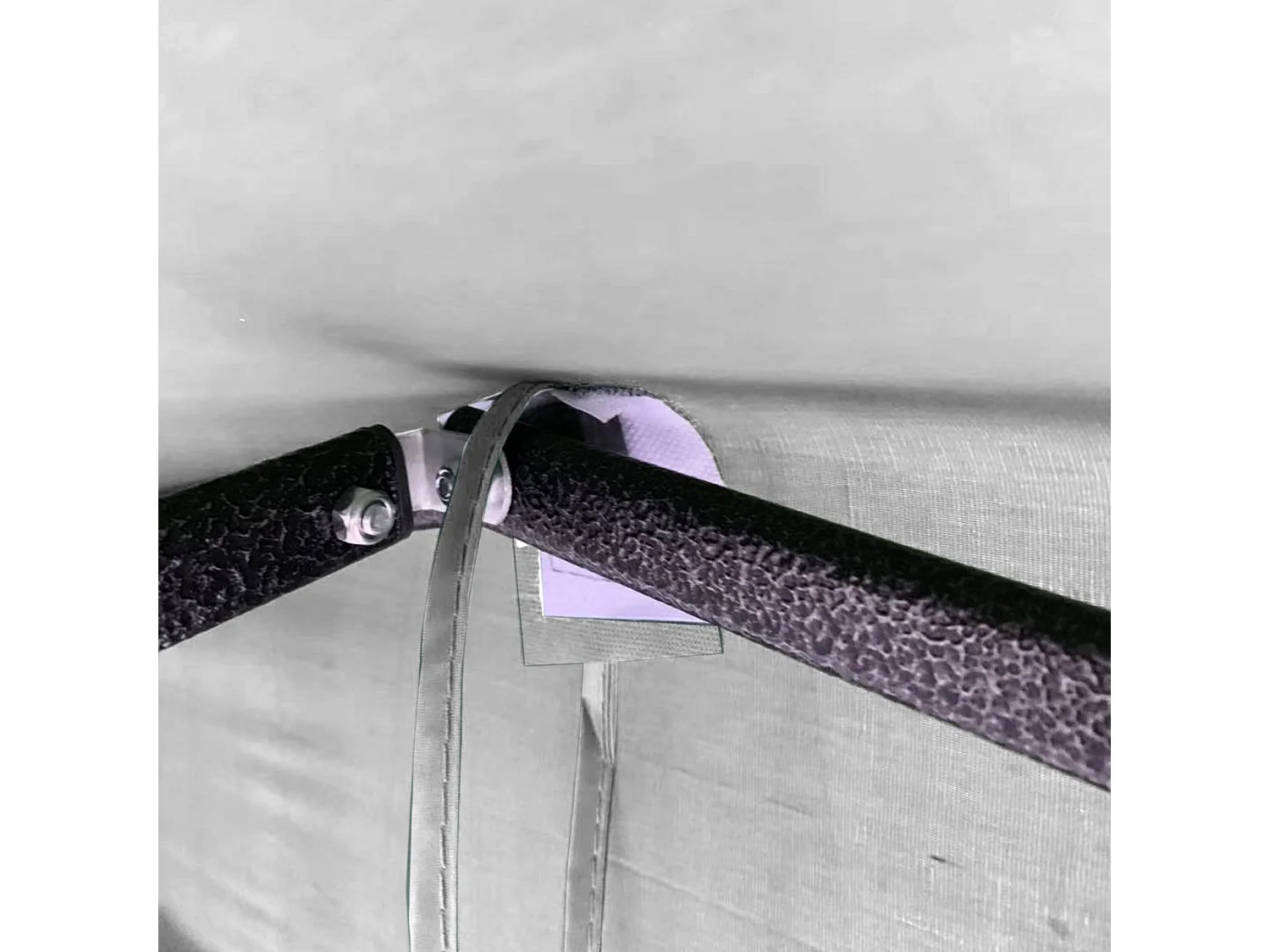 Gazebo Pieghevole A Fisarmonica Bianco Metallo Poliestere 3x3