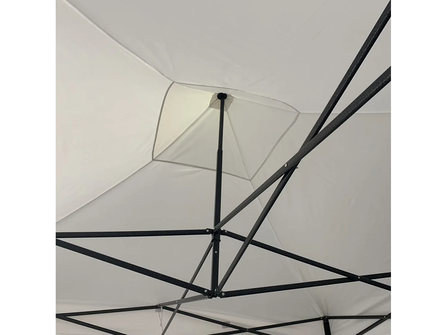 Gazebo Acordeão Dobrável Branco Metal Poliester 3x3