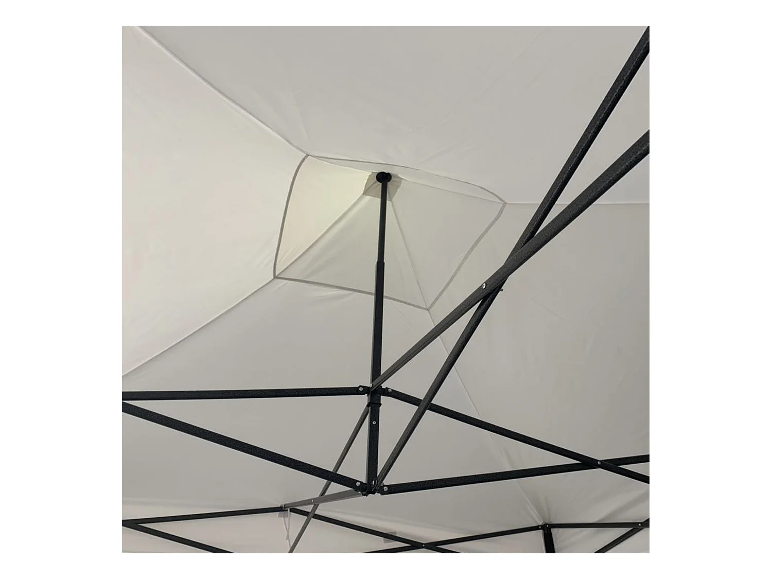 Gazebo Dobrável Branco 4 Pesos Metal Poliéster 3x3