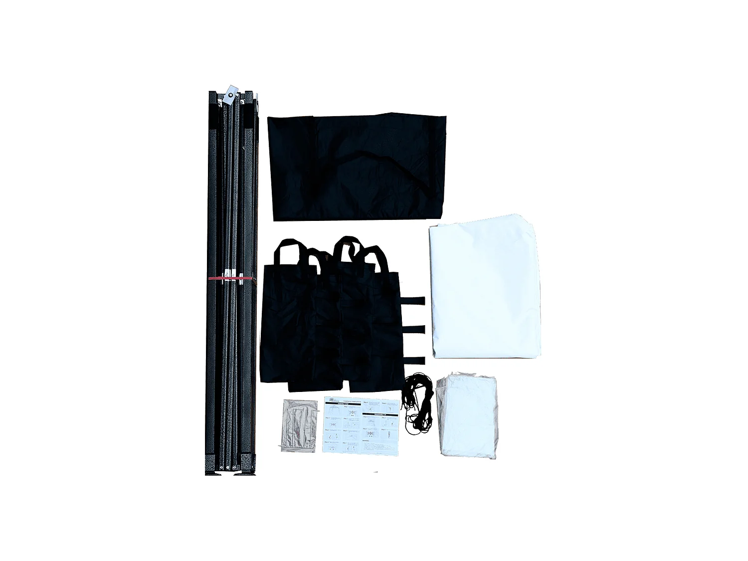 Gazebo Dobrável Branco 4 Pesos Metal Poliéster 3x3