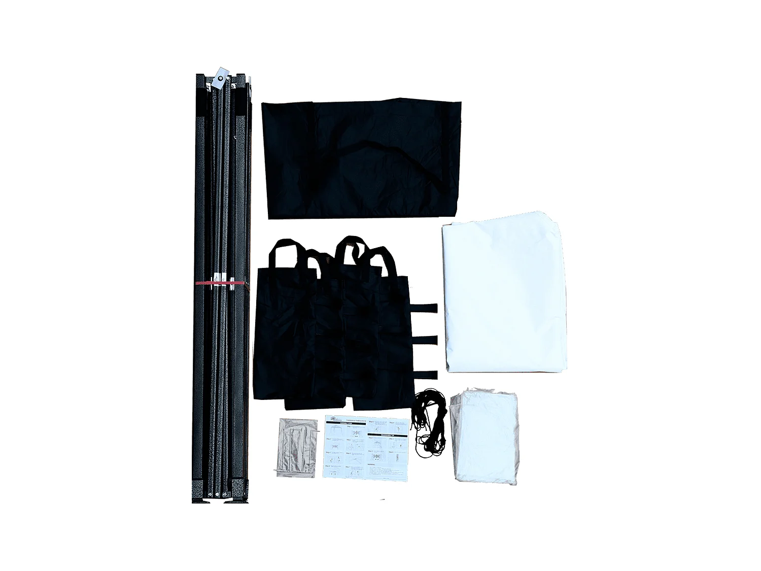 Gazebo Dobrável Branco 4 Pesos Metal Poliéster 3x3