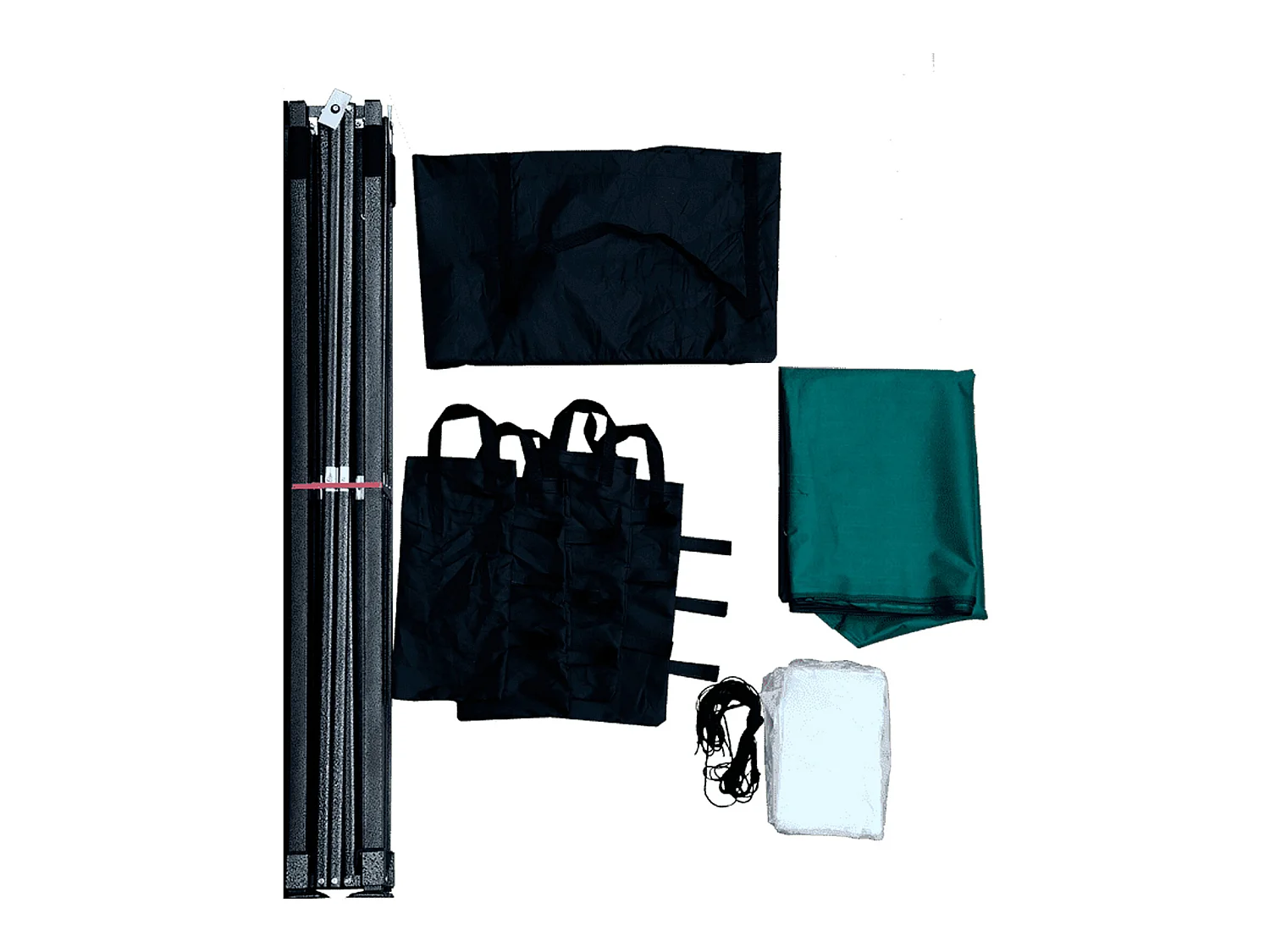 Gazebo Tela Dobrável Verde 4 Pesos Poliéster Metálico 3x3