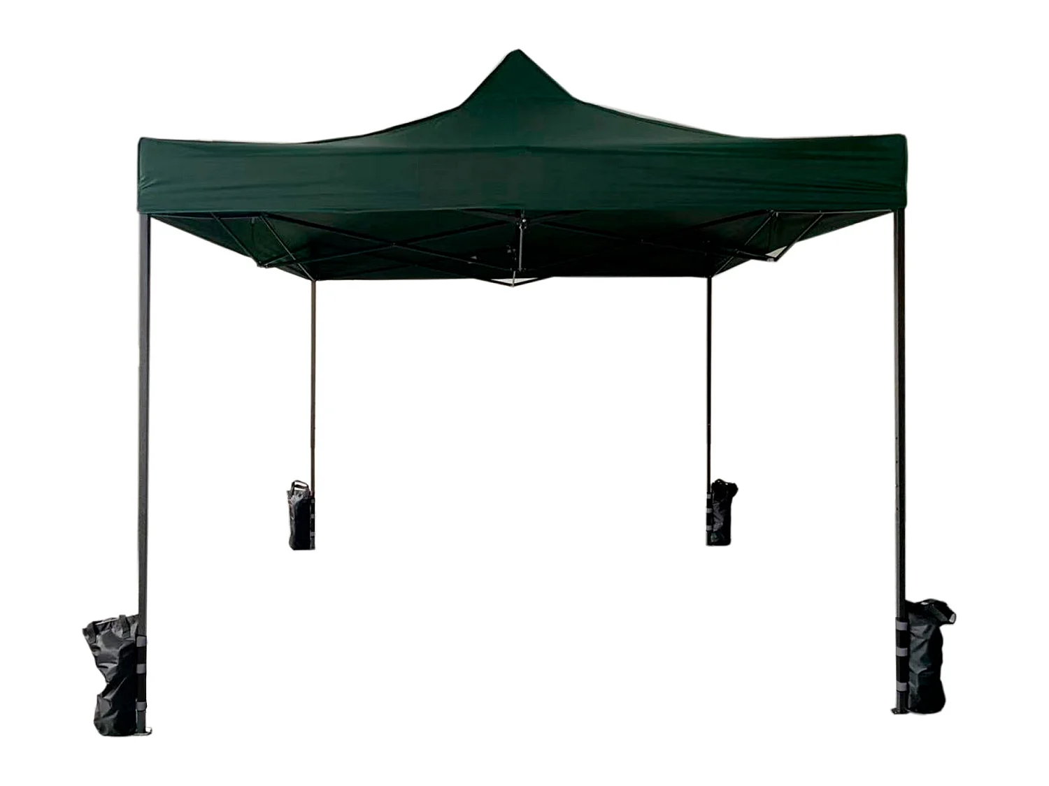 Gazebo Tela Dobrável Verde 4 Pesos Poliéster Metálico 3x3