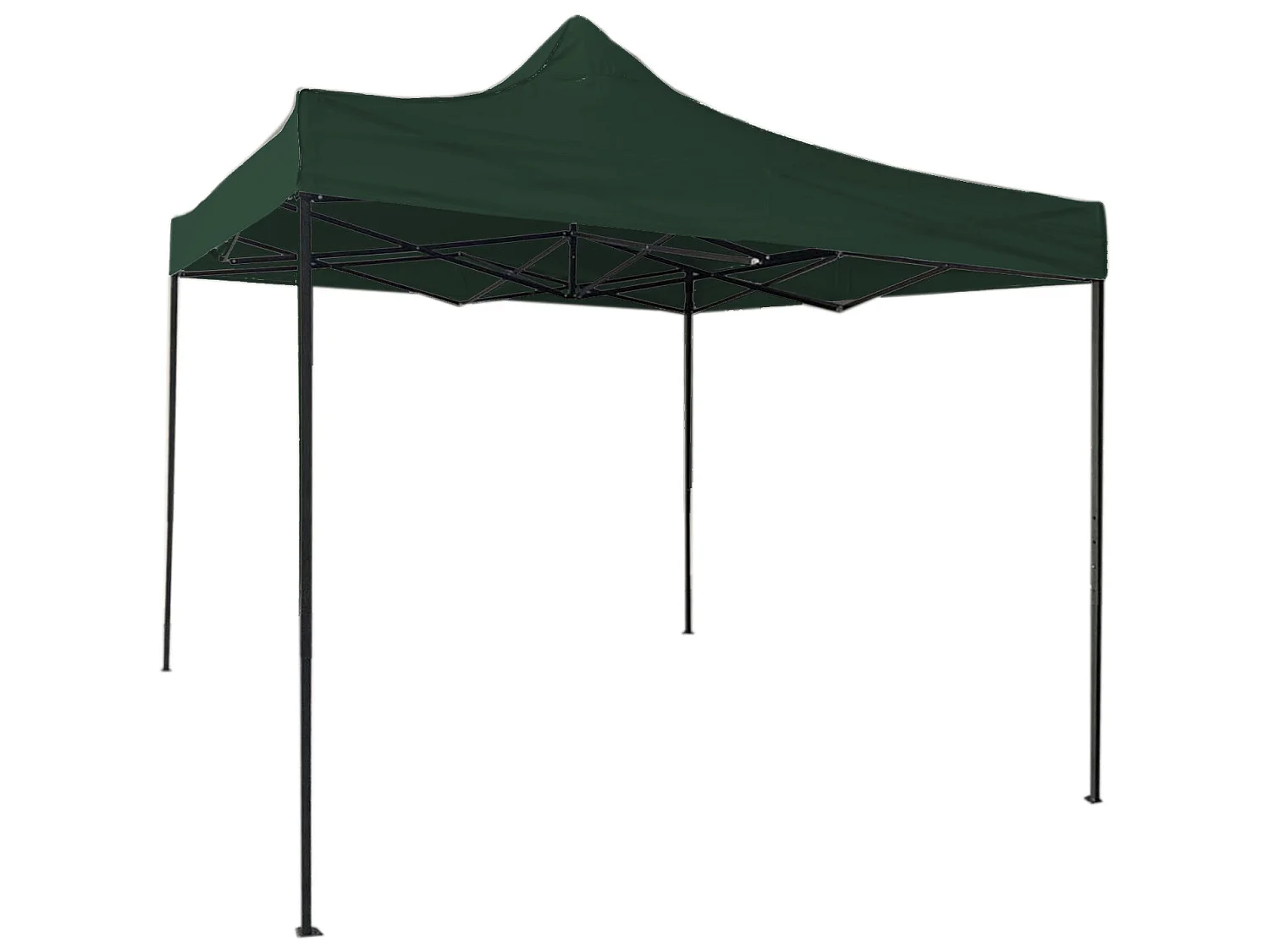 Gazebo Tela Dobrável Verde 4 Pesos Poliéster Metálico 3x3