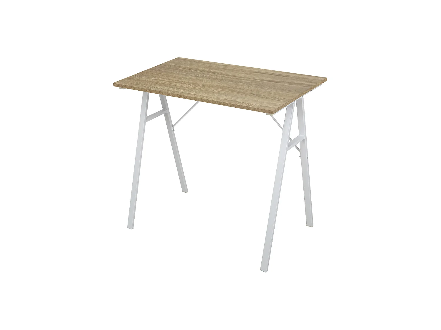 Table d'ordinateur Bureau de jeu Gaming Moderne en Acier Bois beige