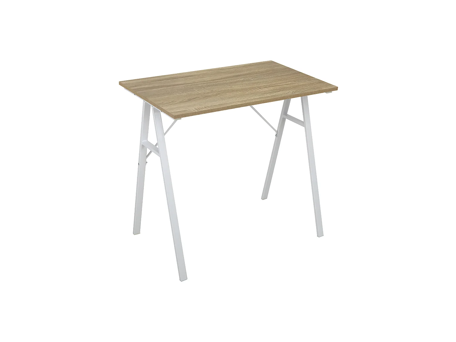 Table d'ordinateur Bureau de jeu Gaming Moderne en Acier Bois beige