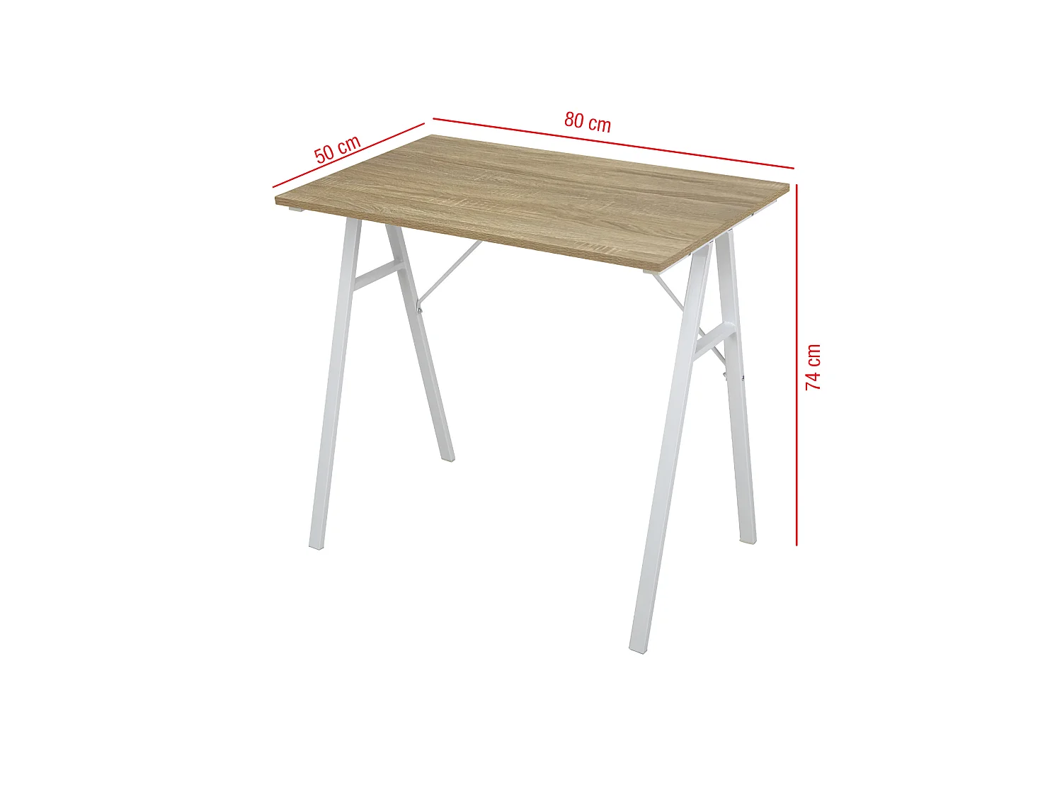 Table d'ordinateur Bureau de jeu Gaming Moderne en Acier Bois beige