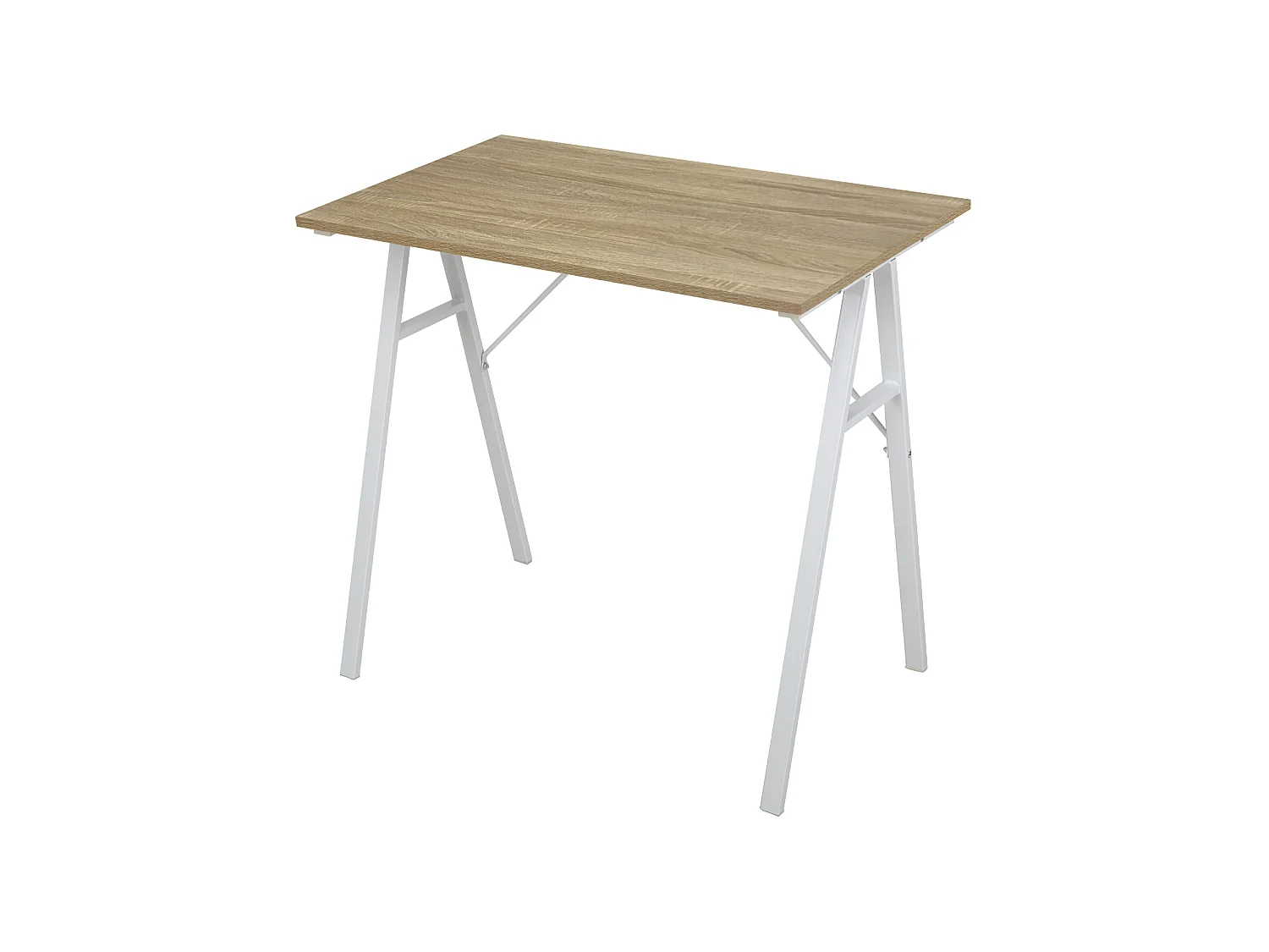 Table d'ordinateur Bureau de jeu Gaming Moderne en Acier Bois beige