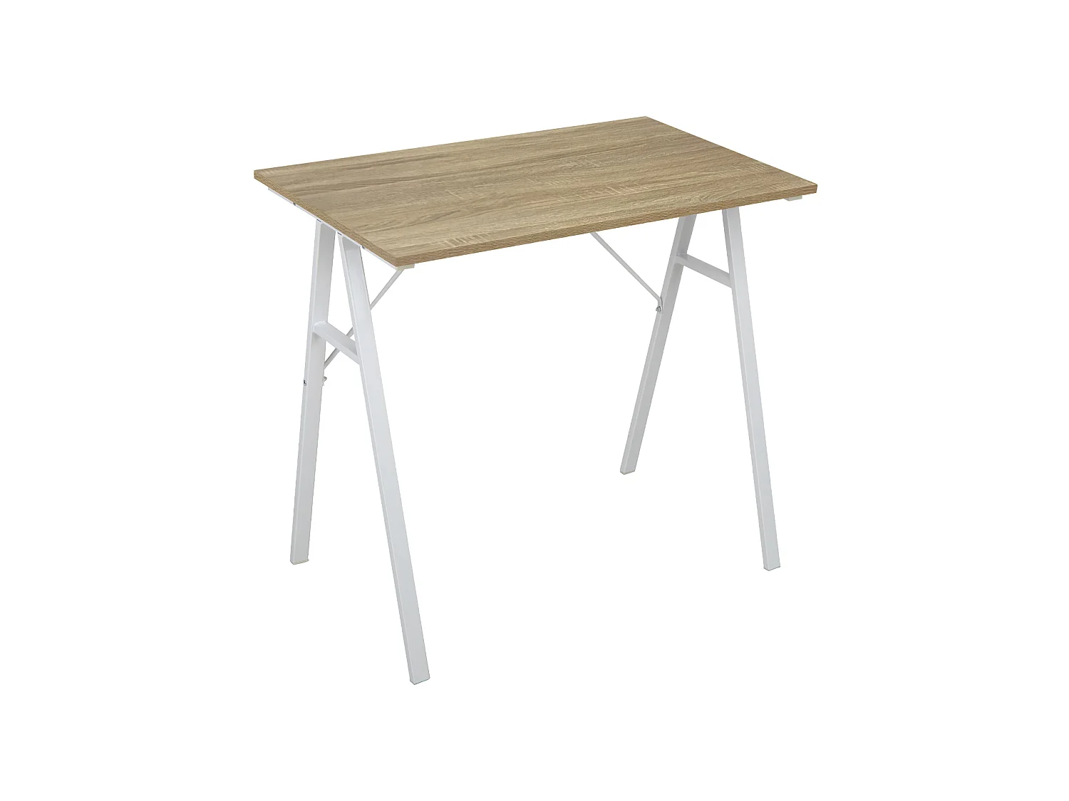 Table d'ordinateur Bureau de jeu Gaming Moderne en Acier Bois beige