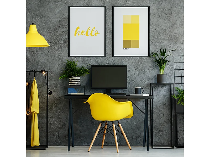 Bureau d'ordinateur Table de jeu en Bois et Acier noir Bureau Maison